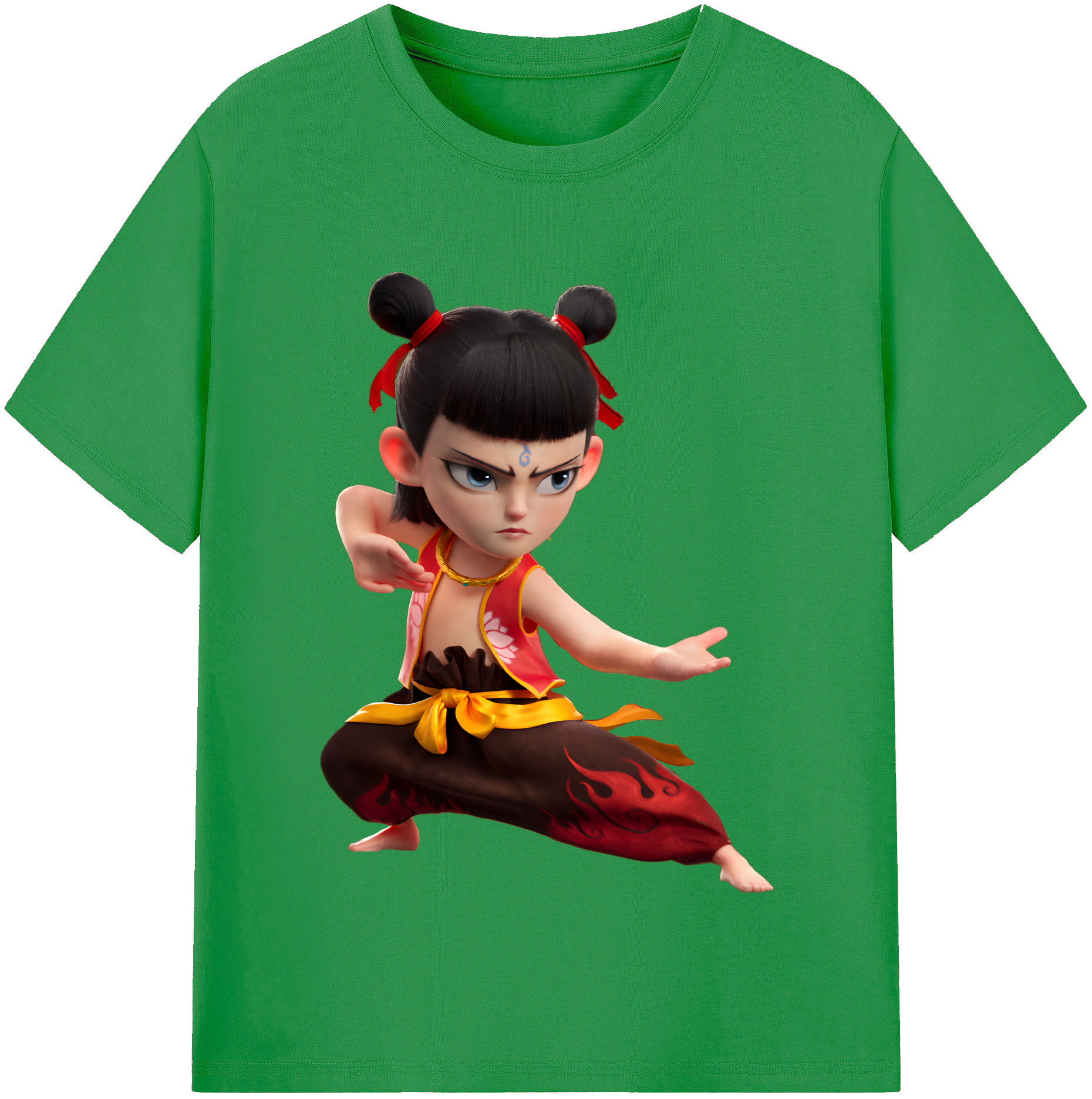 （画像用） Ne Zha 2 ナタ 魔童の大暴れ レディースカジュアルプリントTシャツ（綿100％）