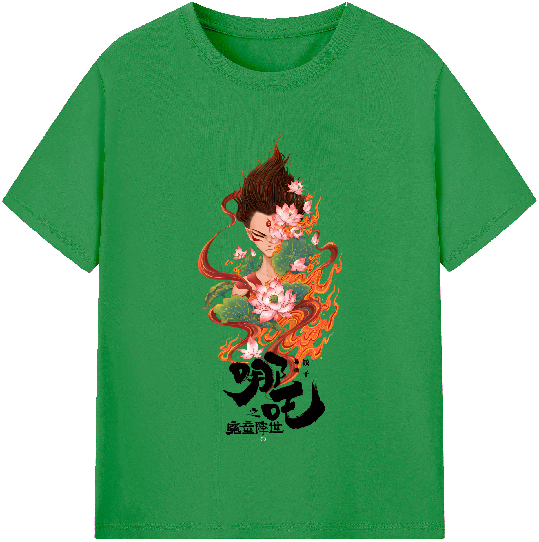 （画像用） Ne Zha 2 ナタ 魔童の大暴れ レディースカジュアルプリントTシャツ（綿100％）