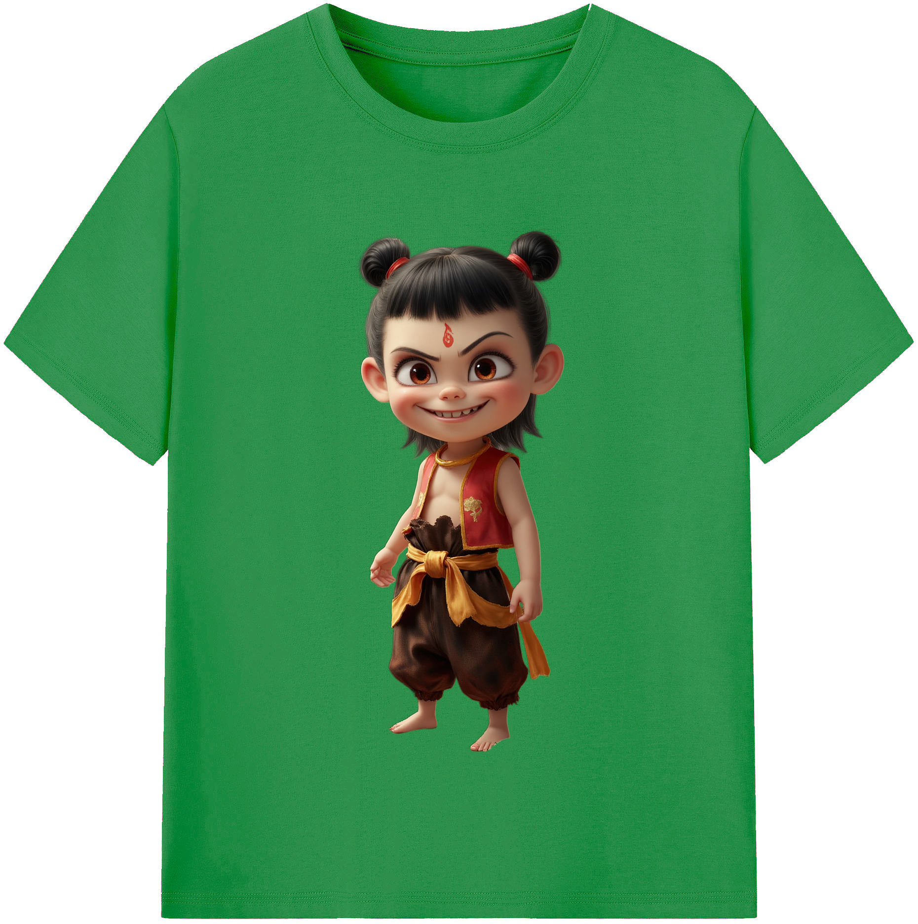 （画像用） Ne Zha 2 ナタ 魔童の大暴れ レディースカジュアルプリントTシャツ（綿100％）
