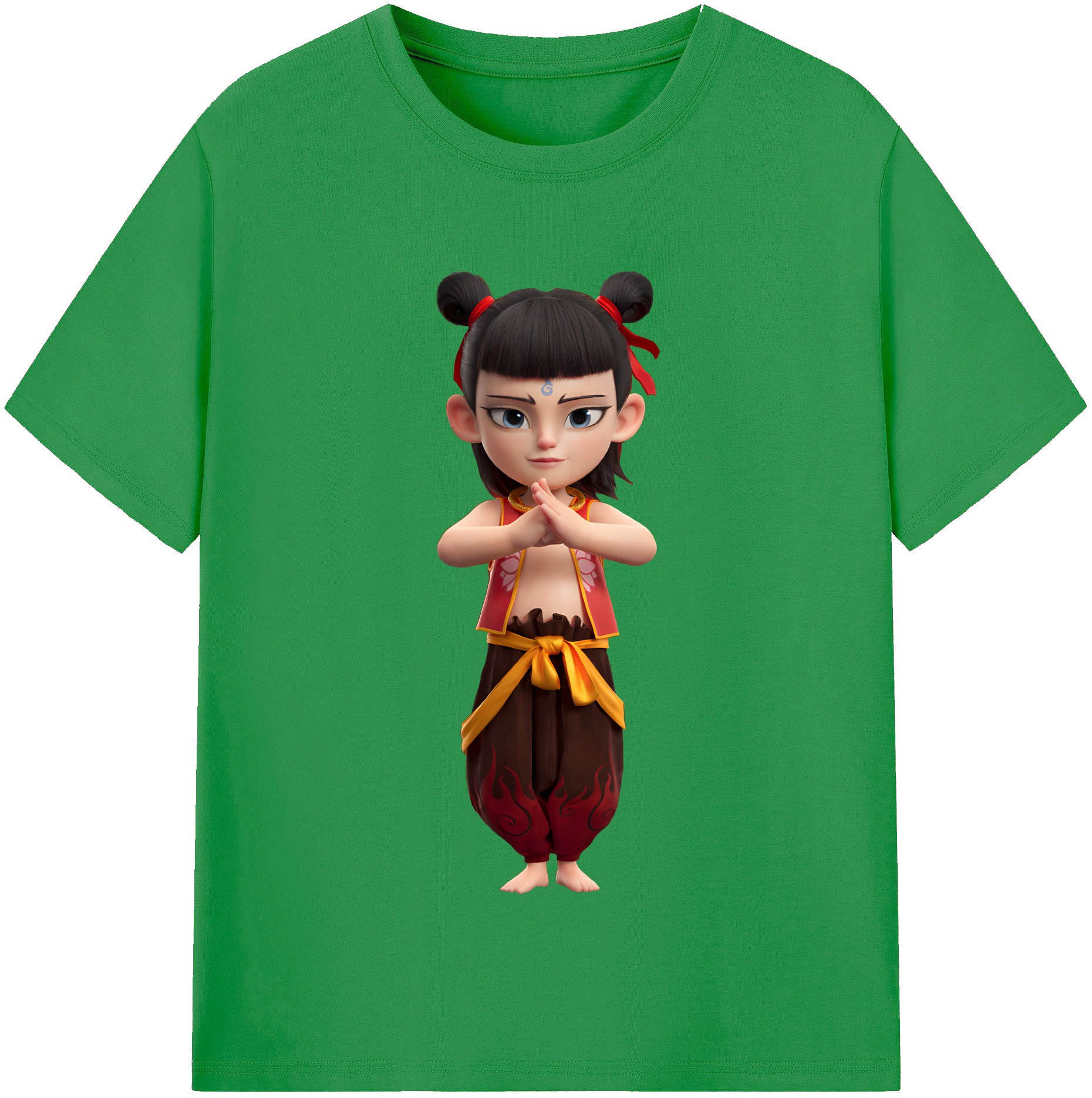 （画像用） Ne Zha 2 ナタ 魔童の大暴れ レディースカジュアルプリントTシャツ（綿100％）
