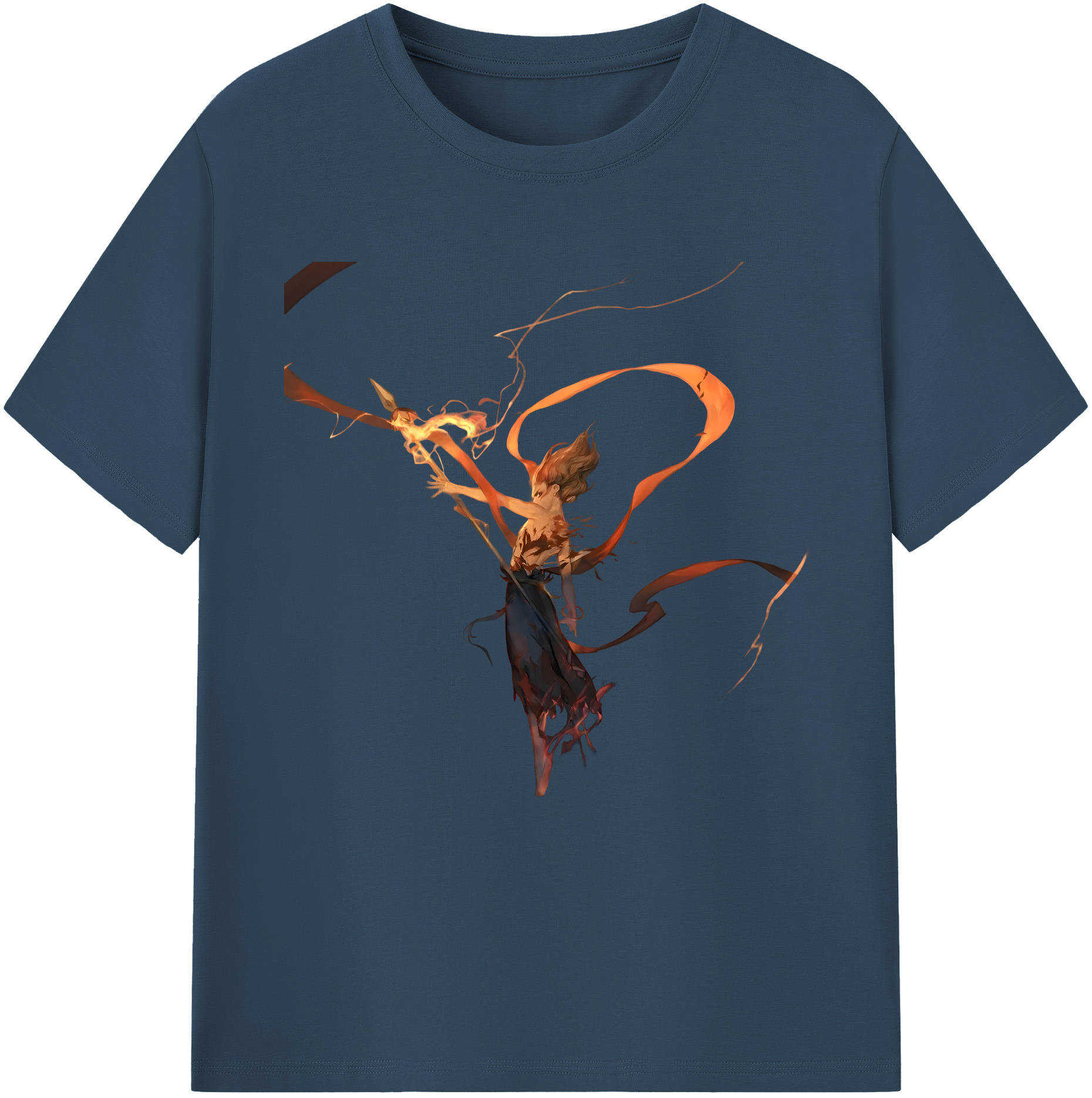 （画像用） Ne Zha 2 ナタ 魔童の大暴れ レディースカジュアルプリントTシャツ（綿100％）