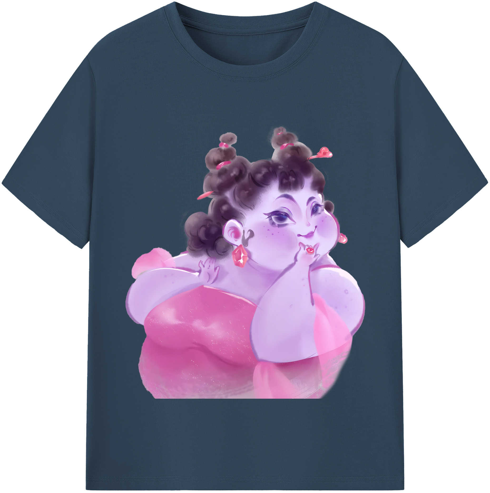 （画像用） Ne Zha 2 ナタ 魔童の大暴れ レディースカジュアルプリントTシャツ（綿100％）