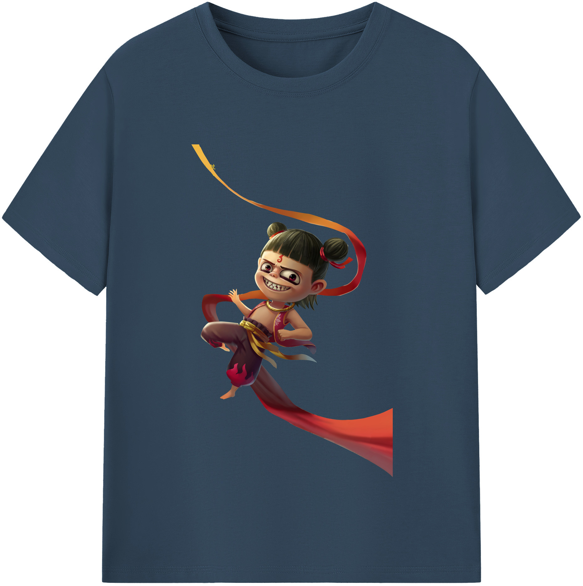 （画像用） Ne Zha 2 ナタ 魔童の大暴れ レディースカジュアルプリントTシャツ（綿100％）