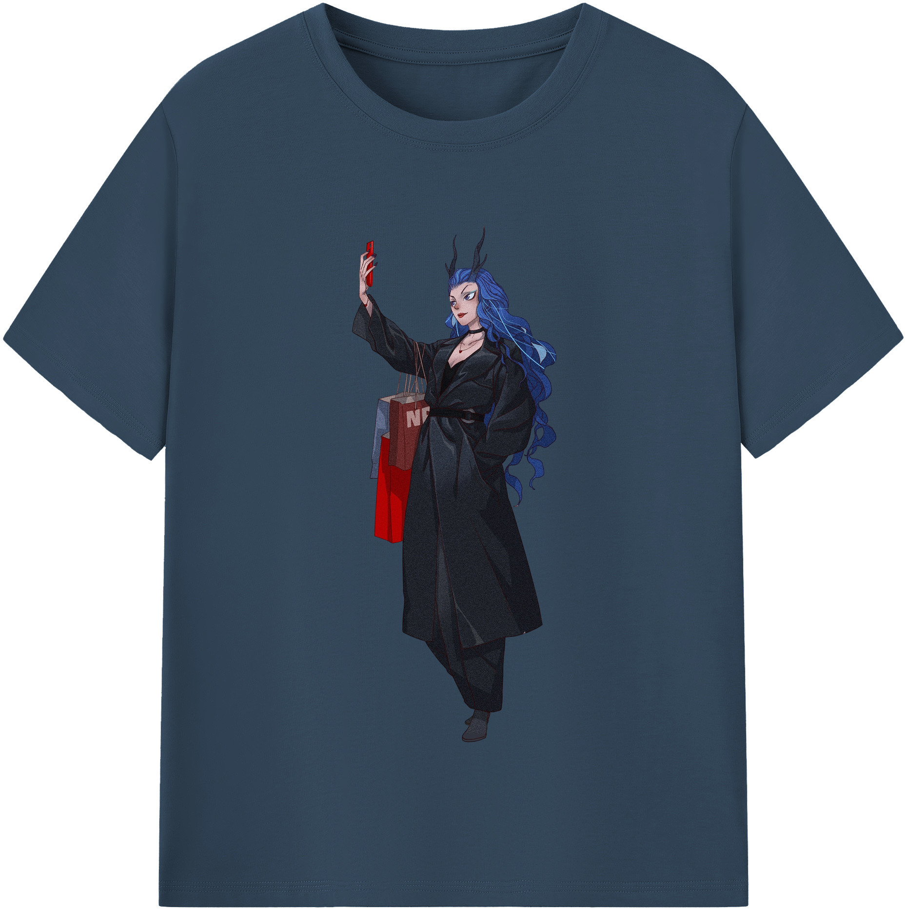（画像用） Ne Zha 2 ナタ 魔童の大暴れ レディースカジュアルプリントTシャツ（綿100％）