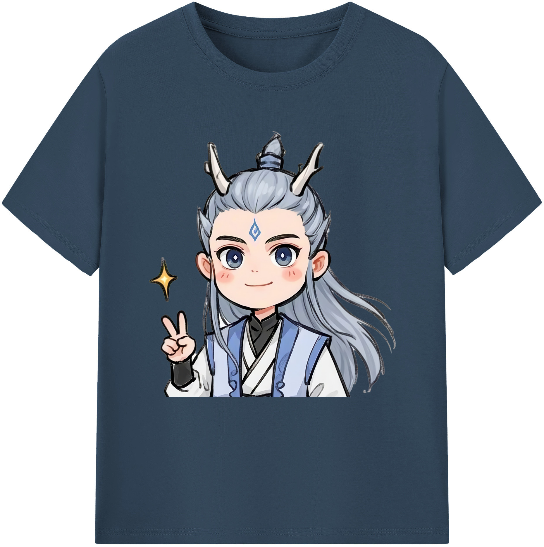 （画像用） Ne Zha 2 ナタ 魔童の大暴れ レディースカジュアルプリントTシャツ（綿100％）