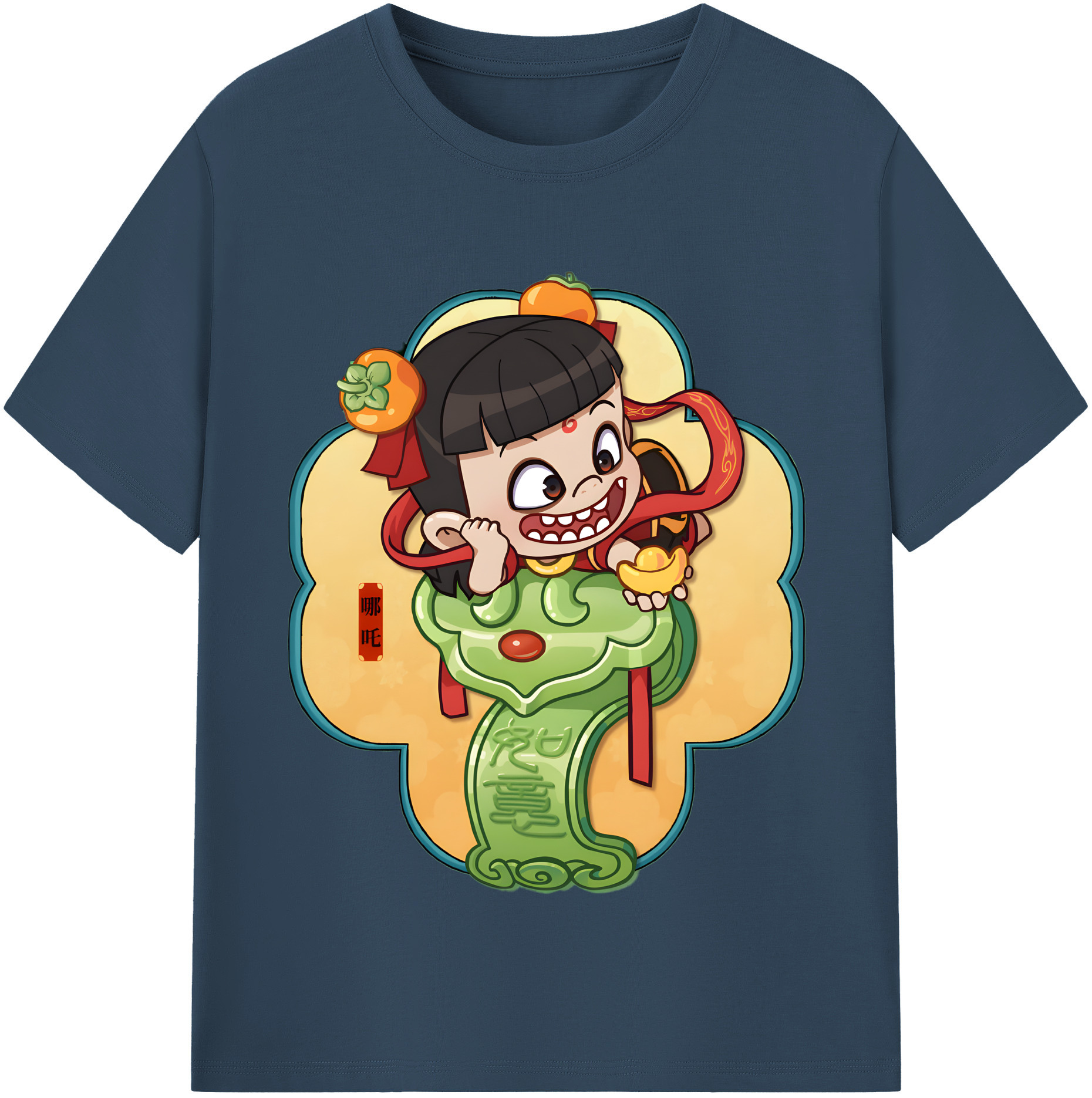 （画像用） Ne Zha 2 ナタ 魔童の大暴れ レディースカジュアルプリントTシャツ（綿100％）