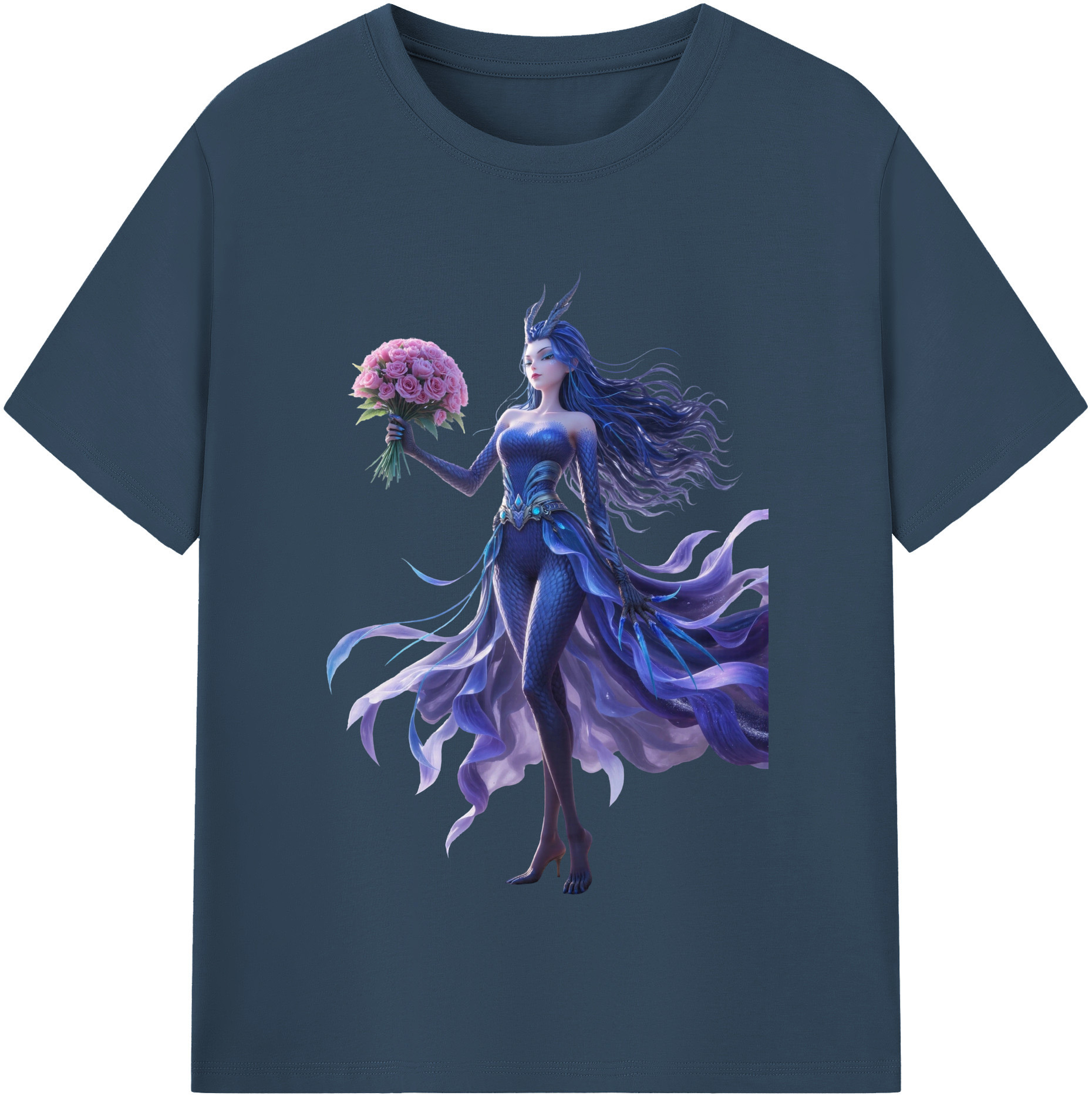 （画像用） Ne Zha 2 ナタ 魔童の大暴れ レディースカジュアルプリントTシャツ（綿100％）