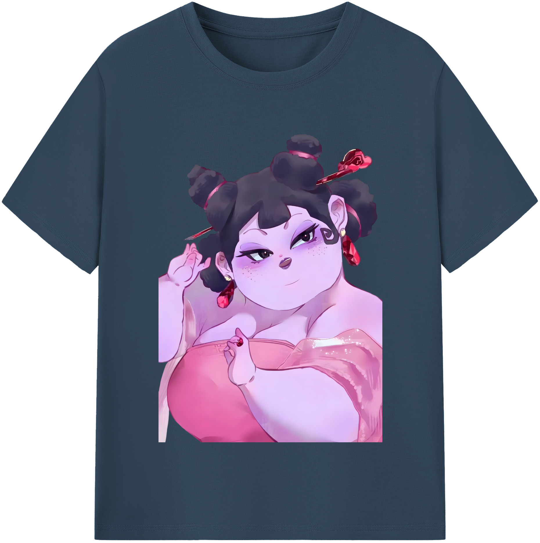 （画像用） Ne Zha 2 ナタ 魔童の大暴れ レディースカジュアルプリントTシャツ（綿100％）