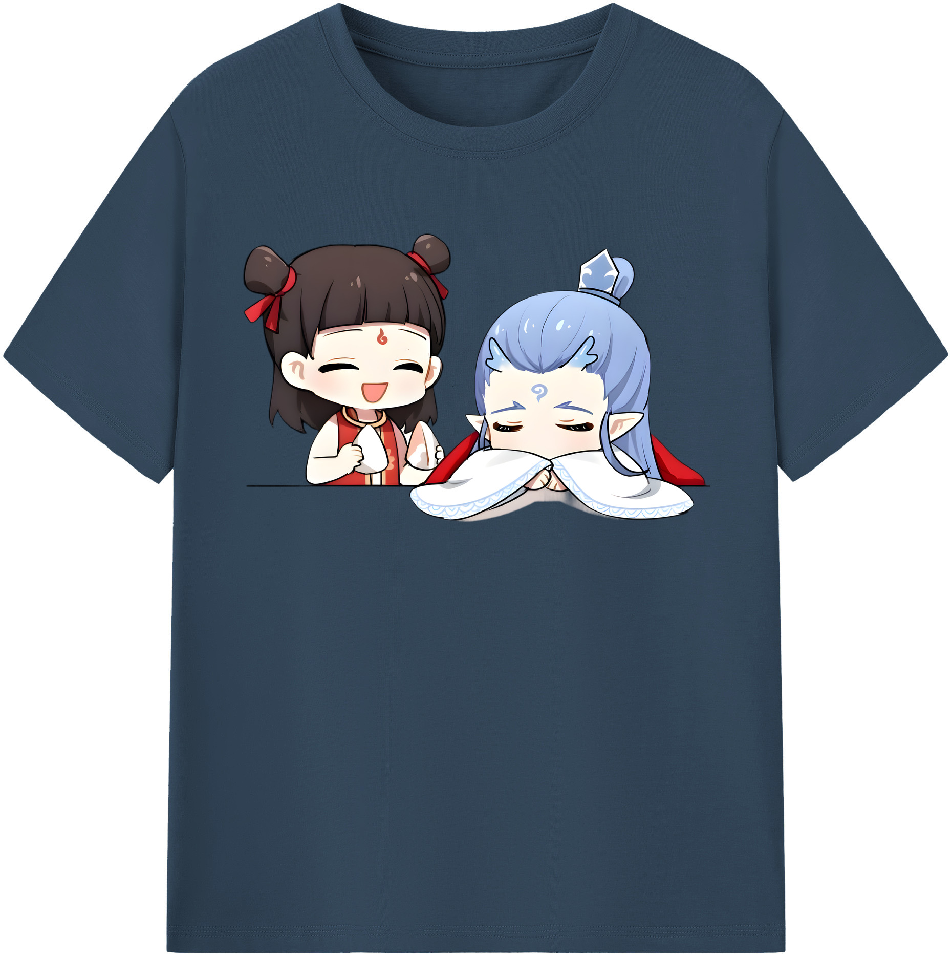 （画像用） Ne Zha 2 ナタ 魔童の大暴れ レディースカジュアルプリントTシャツ（綿100％）