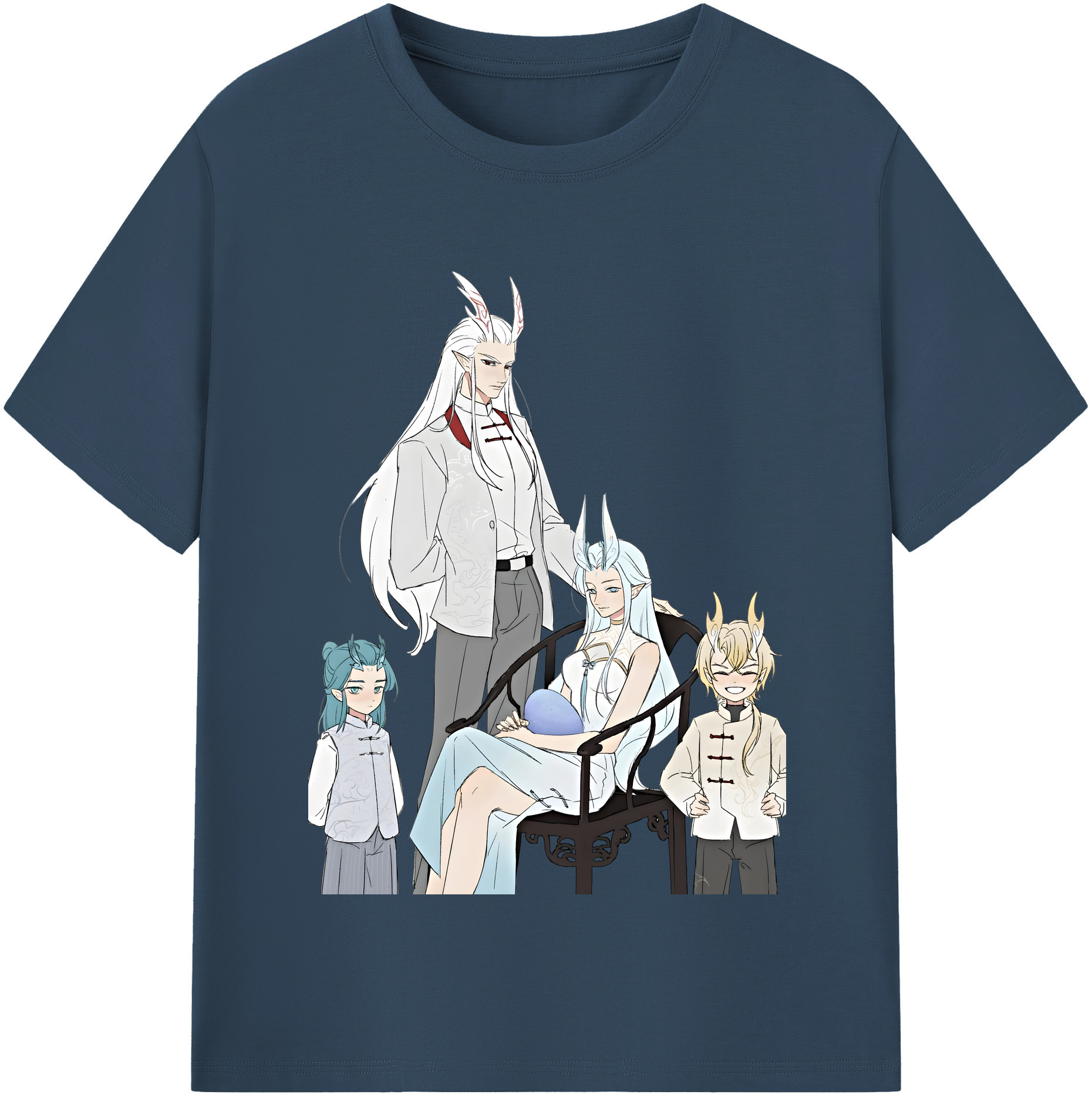 （画像用） Ne Zha 2 ナタ 魔童の大暴れ レディースカジュアルプリントTシャツ（綿100％）