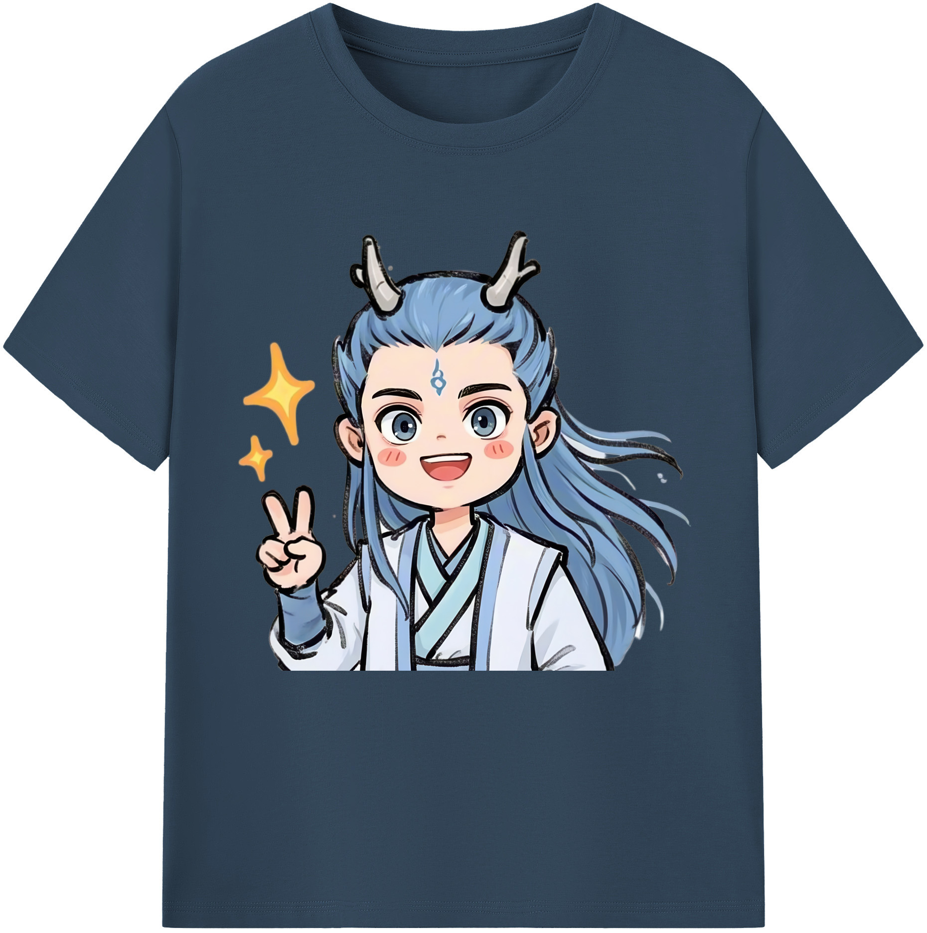 （画像用） Ne Zha 2 ナタ 魔童の大暴れ レディースカジュアルプリントTシャツ（綿100％）
