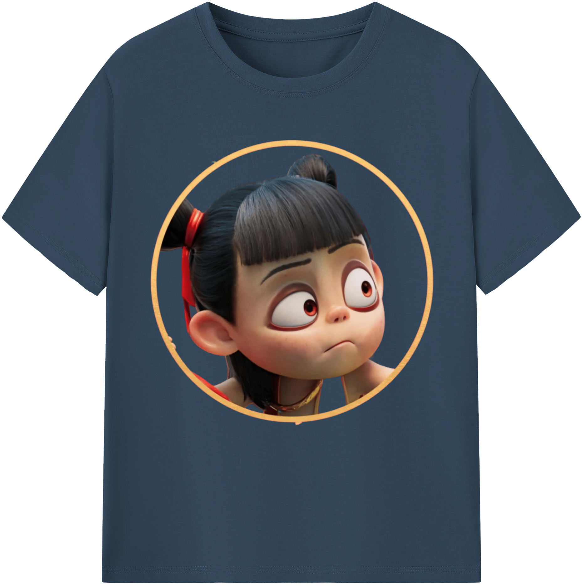 （画像用） Ne Zha 2 ナタ 魔童の大暴れ レディースカジュアルプリントTシャツ（綿100％）