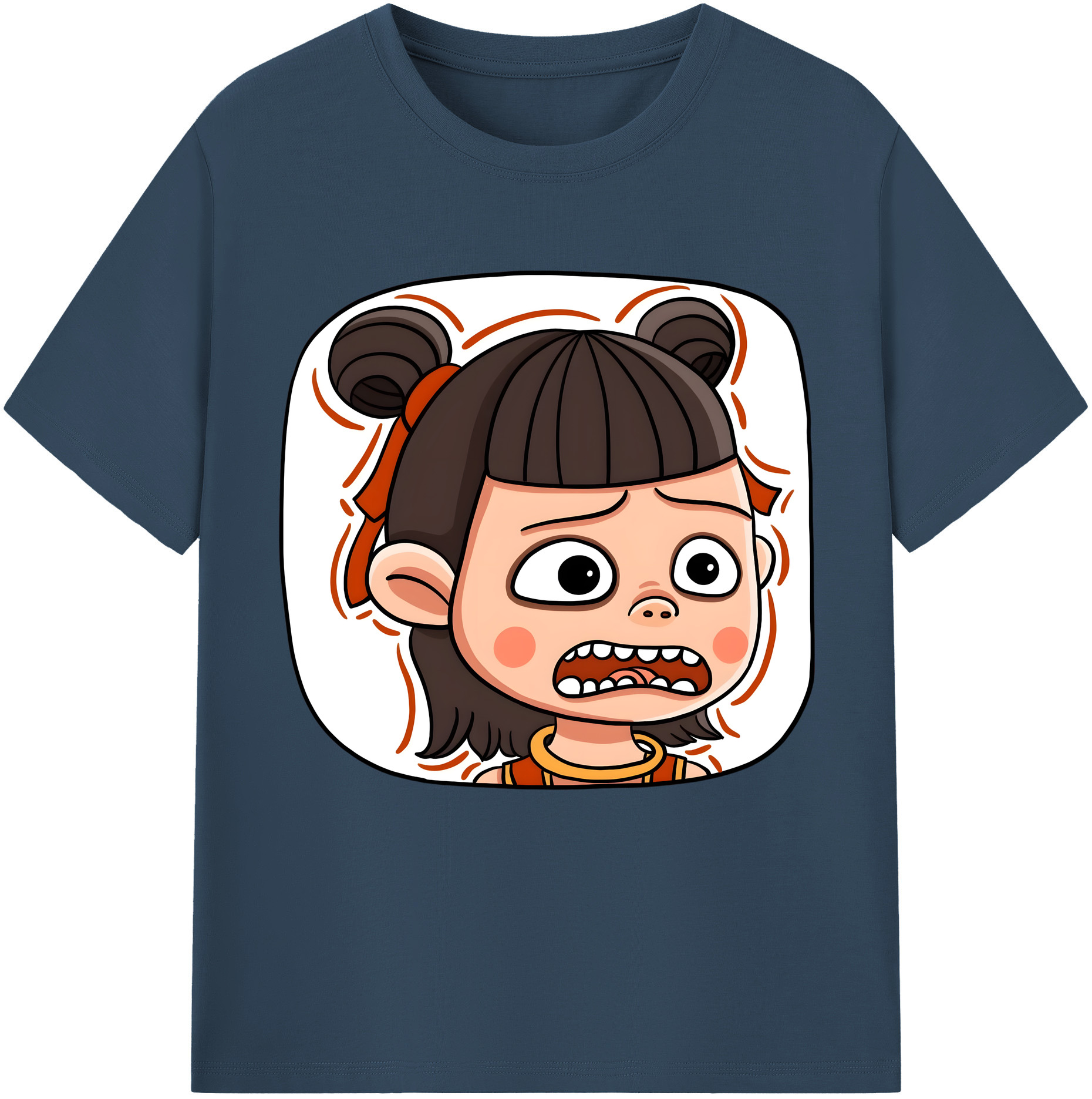（画像用） Ne Zha 2 ナタ 魔童の大暴れ レディースカジュアルプリントTシャツ（綿100％）
