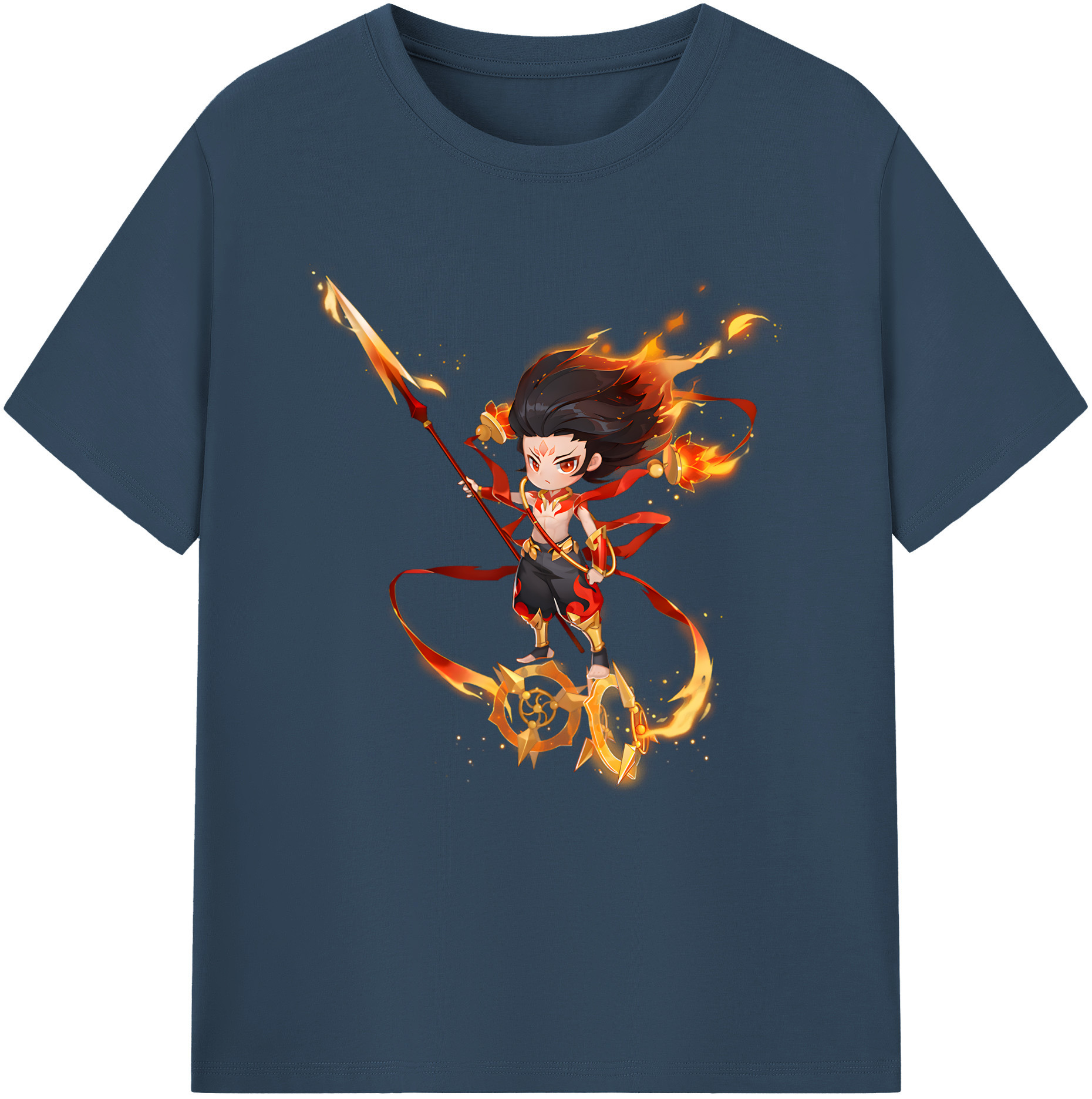 （画像用） Ne Zha 2 ナタ 魔童の大暴れ レディースカジュアルプリントTシャツ（綿100％）