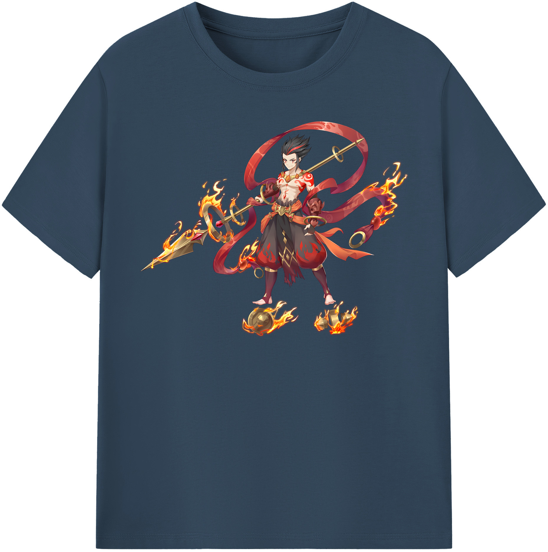 （画像用） Ne Zha 2 ナタ 魔童の大暴れ レディースカジュアルプリントTシャツ（綿100％）