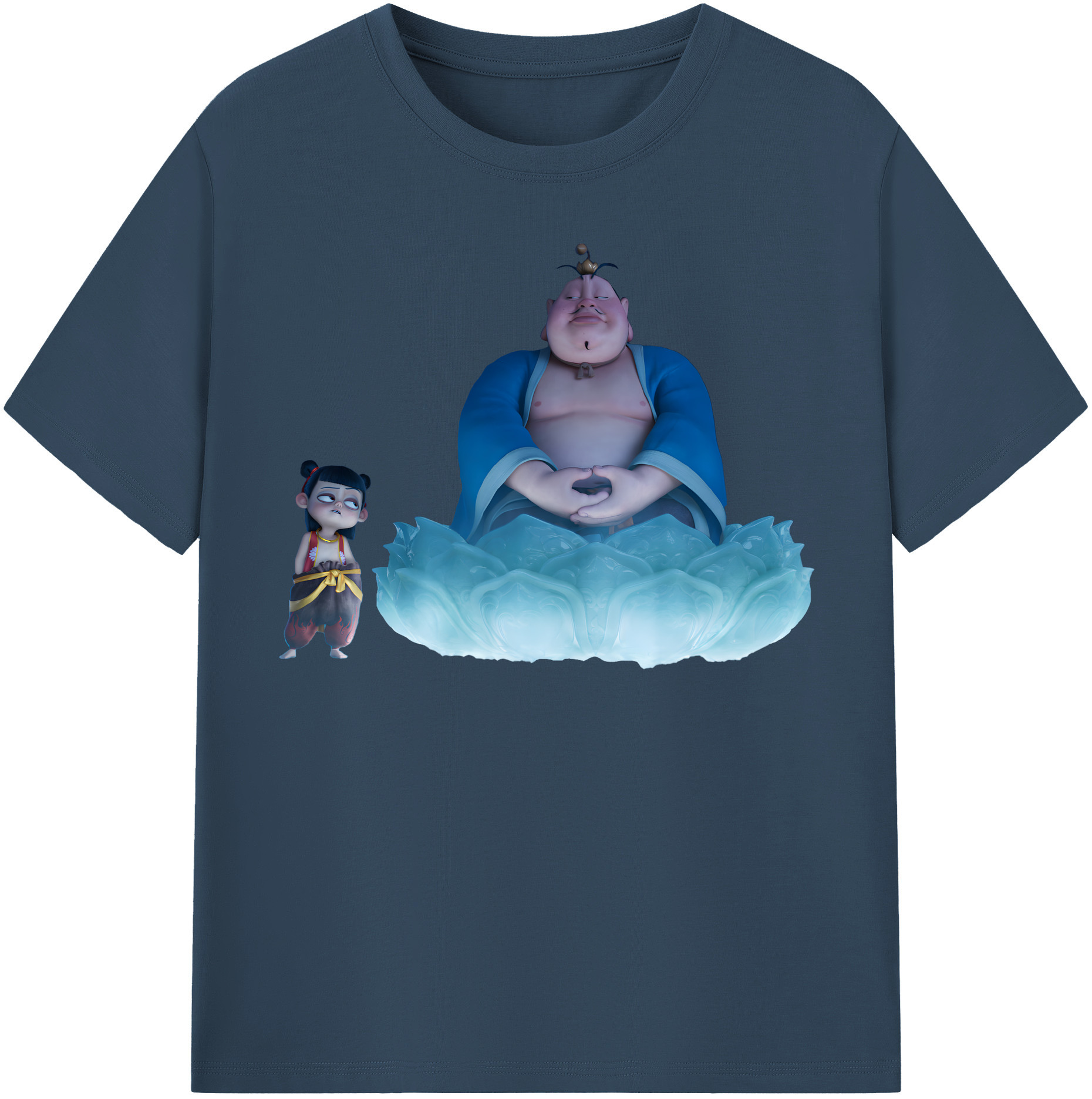 （画像用） Ne Zha 2 ナタ 魔童の大暴れ レディースカジュアルプリントTシャツ（綿100％）