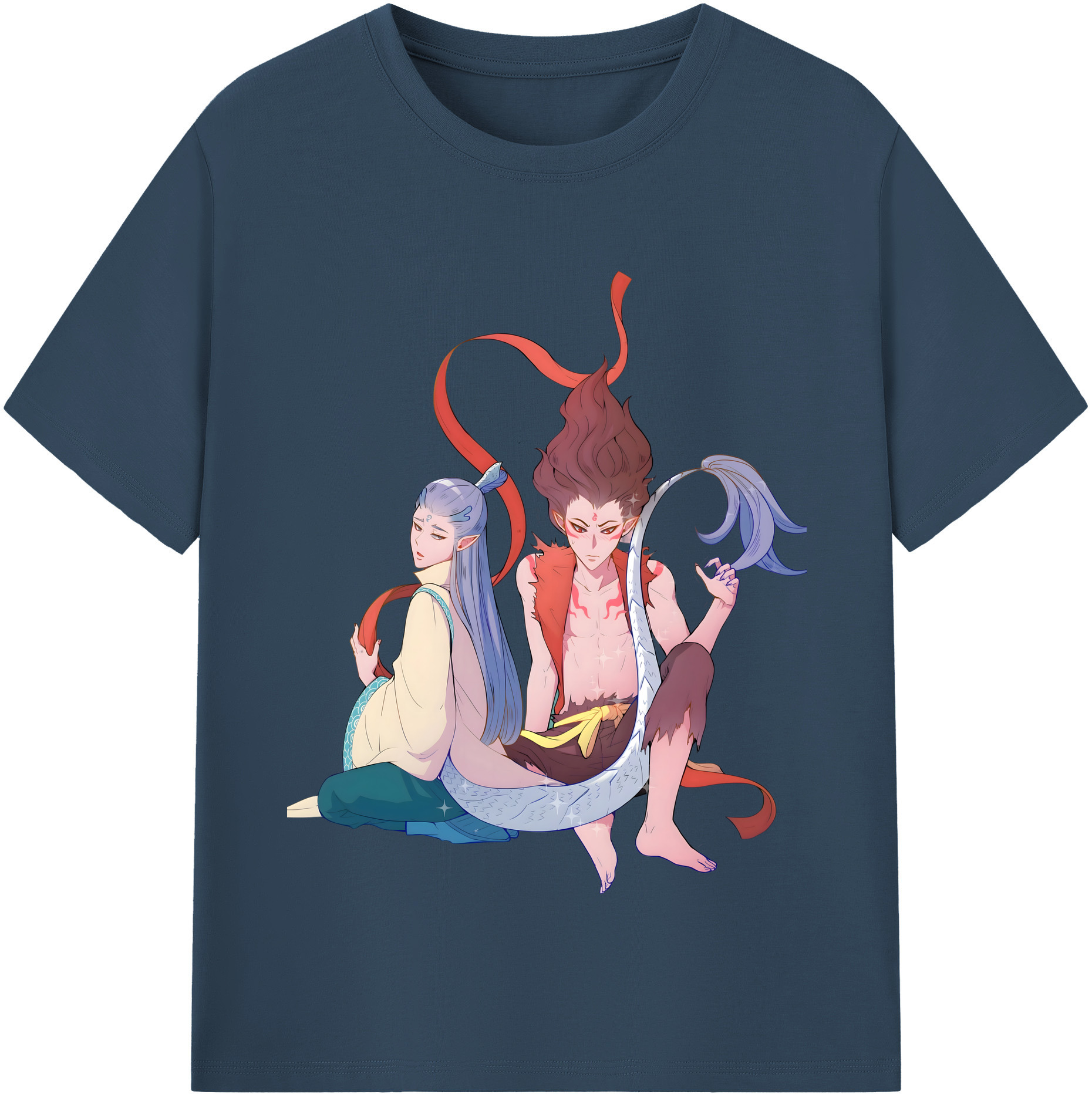 （画像用） Ne Zha 2 ナタ 魔童の大暴れ レディースカジュアルプリントTシャツ（綿100％）