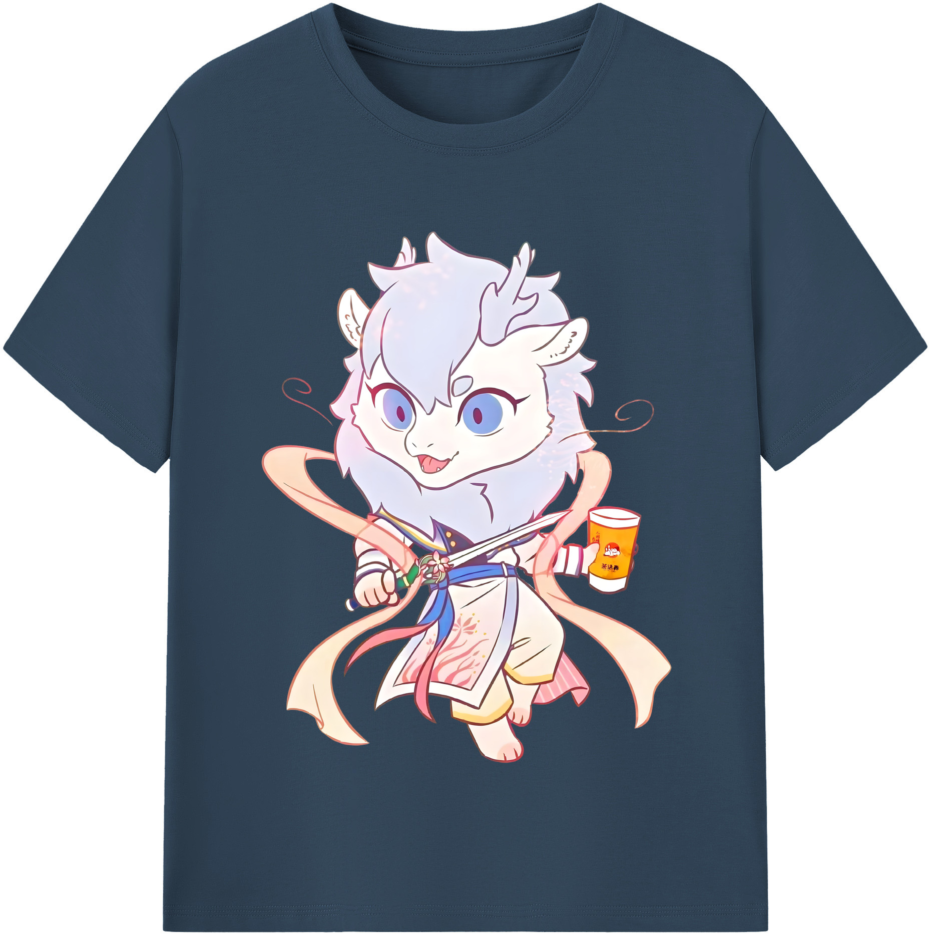 （画像用） Ne Zha 2 ナタ 魔童の大暴れ レディースカジュアルプリントTシャツ（綿100％）