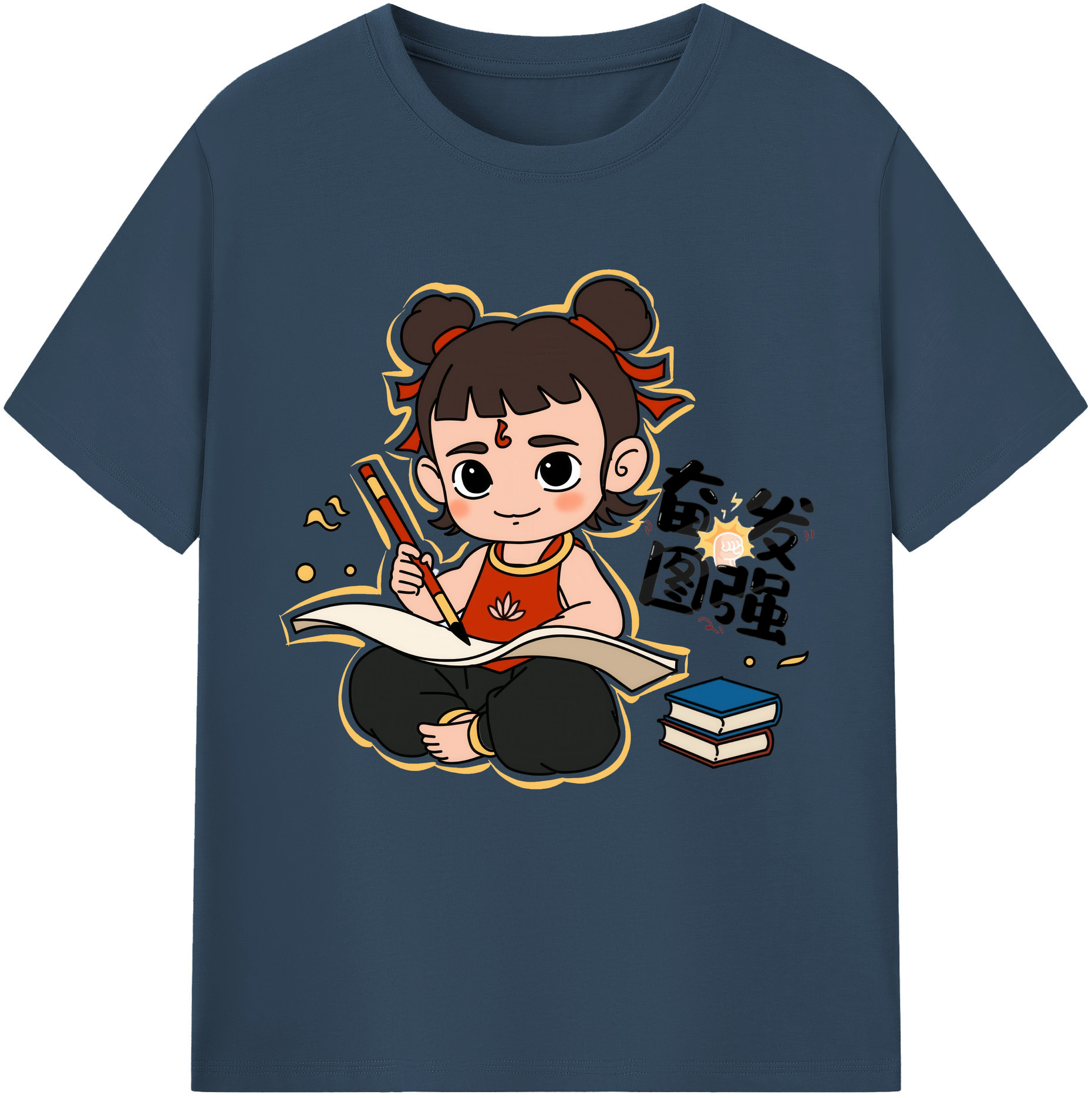 （画像用） Ne Zha 2 ナタ 魔童の大暴れ レディースカジュアルプリントTシャツ（綿100％）