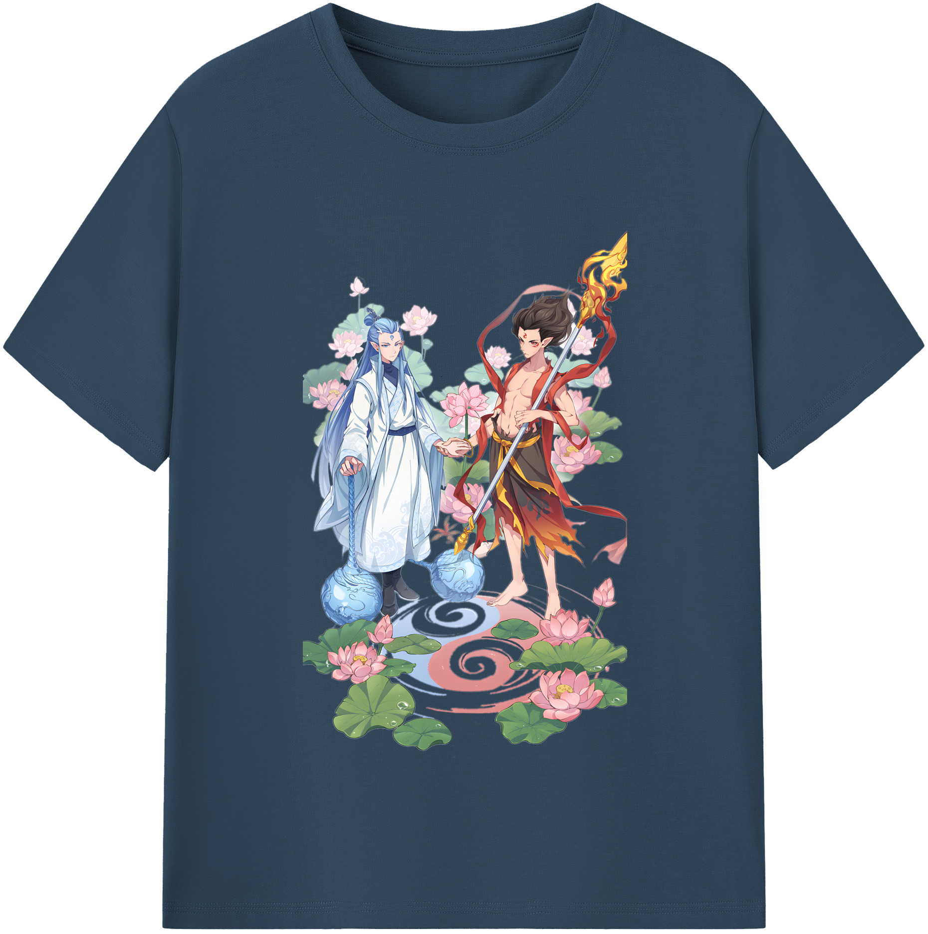 （画像用） Ne Zha 2 ナタ 魔童の大暴れ レディースカジュアルプリントTシャツ（綿100％）