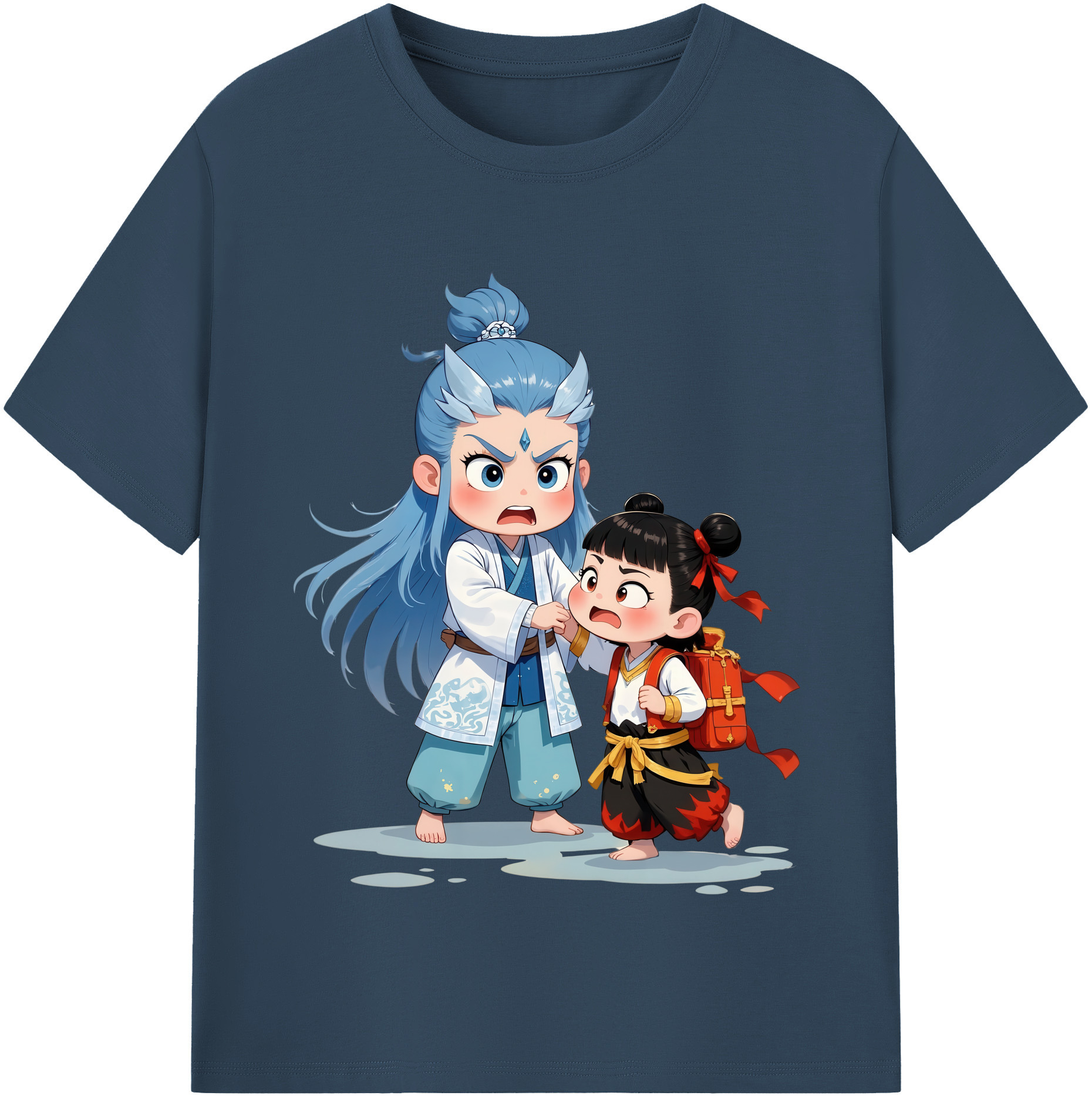 （画像用） Ne Zha 2 ナタ 魔童の大暴れ レディースカジュアルプリントTシャツ（綿100％）