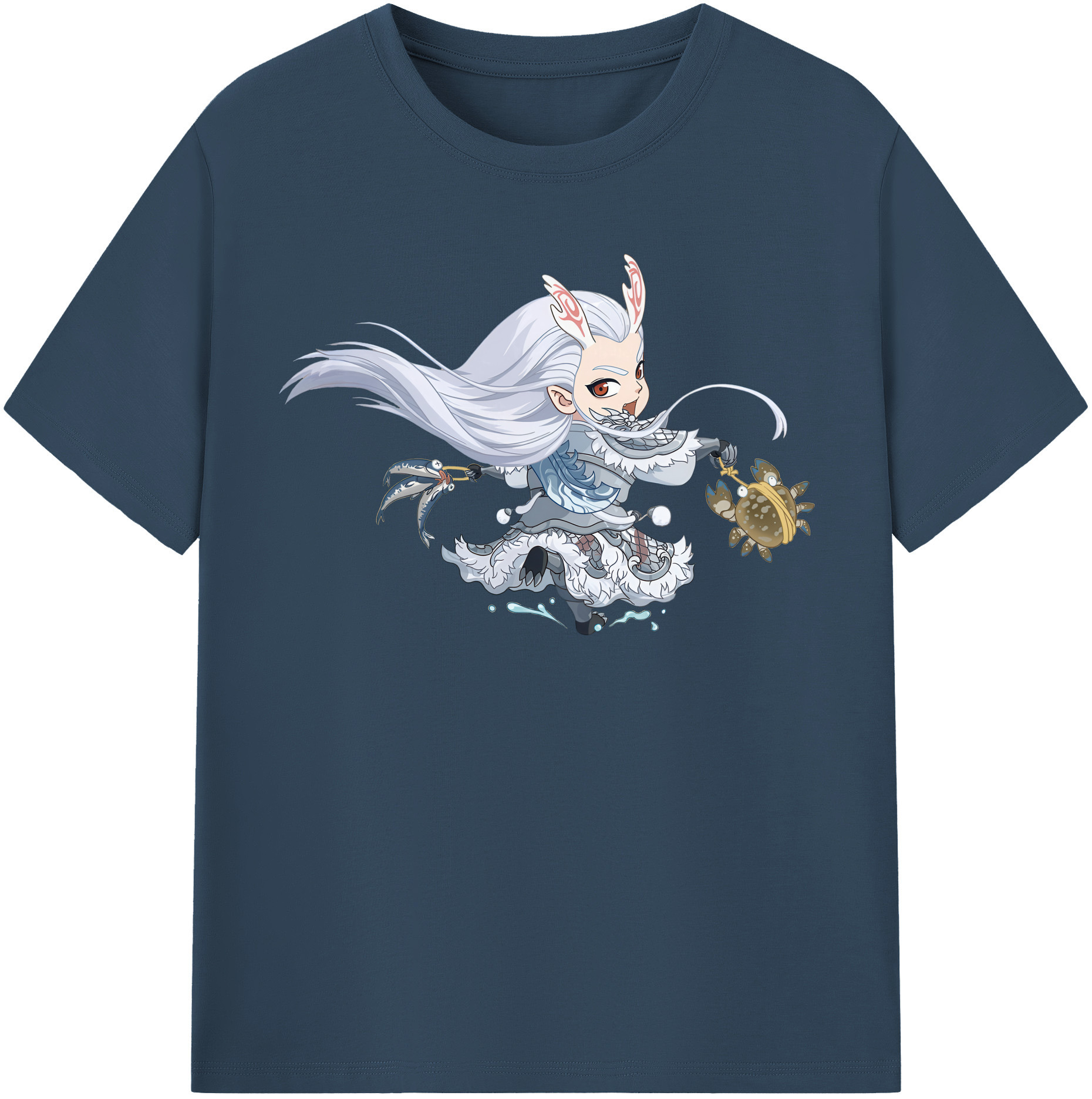 （画像用） Ne Zha 2 ナタ 魔童の大暴れ レディースカジュアルプリントTシャツ（綿100％）
