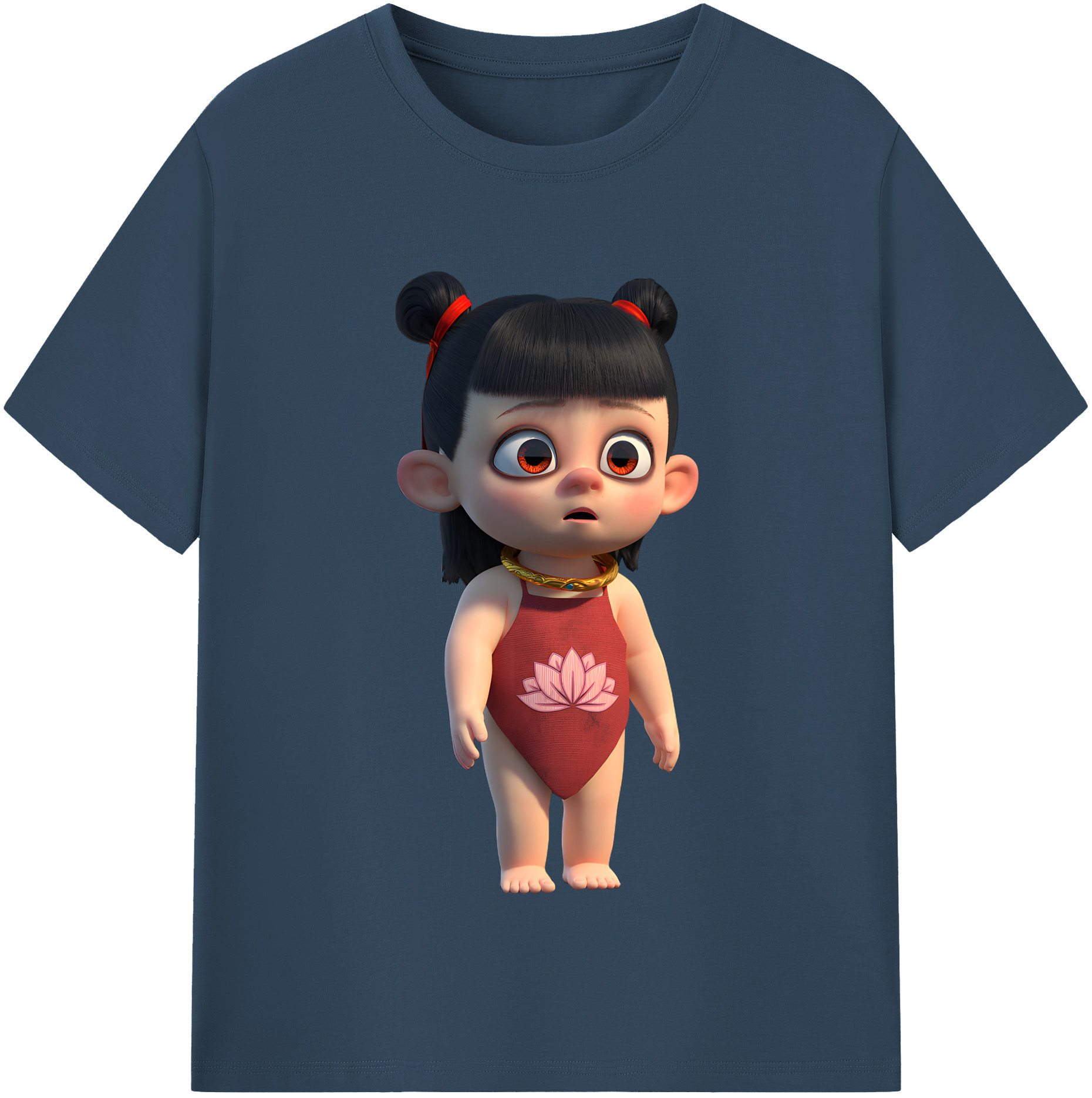 （画像用） Ne Zha 2 ナタ 魔童の大暴れ レディースカジュアルプリントTシャツ（綿100％）