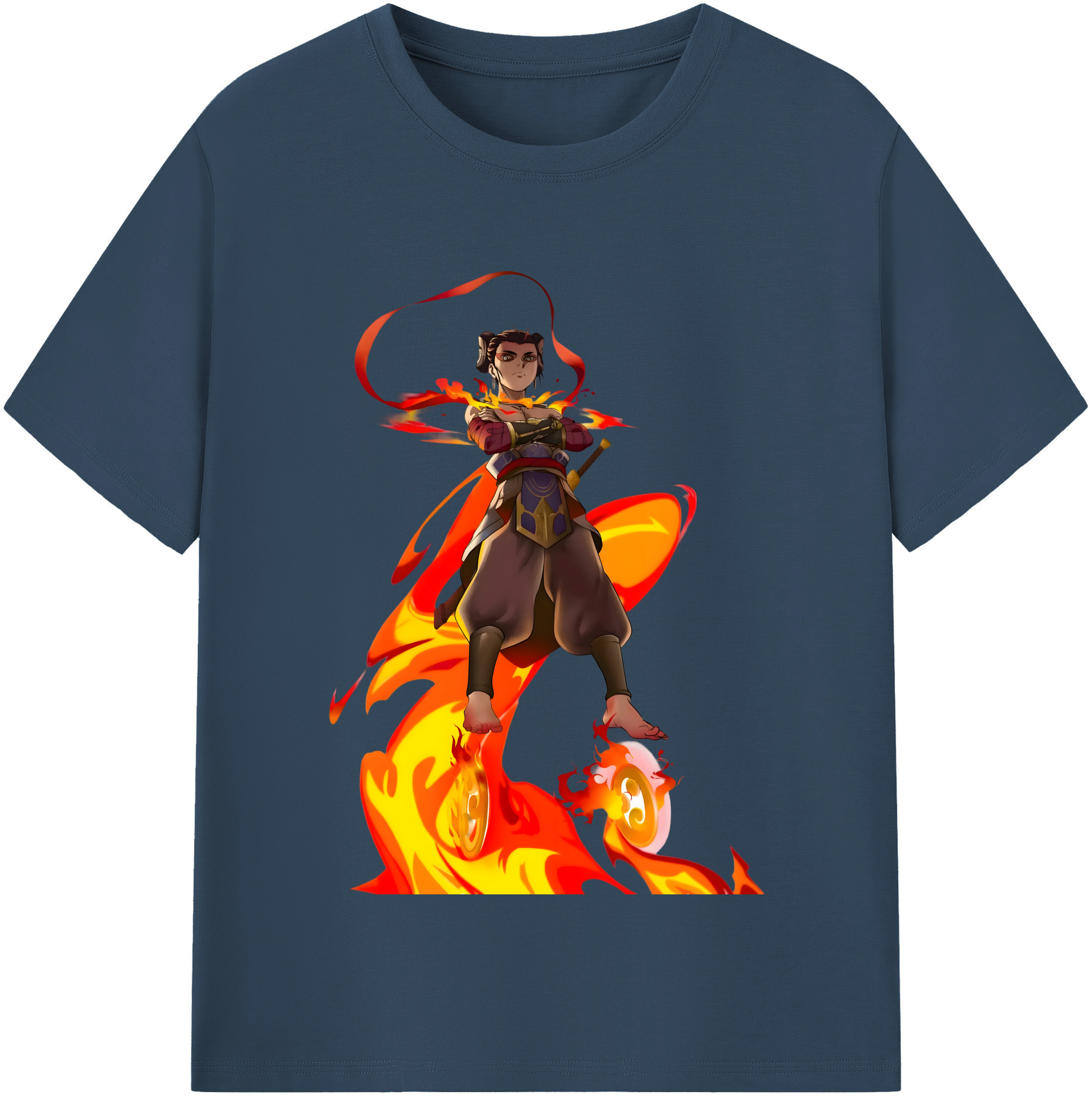 （画像用） Ne Zha 2 ナタ 魔童の大暴れ レディースカジュアルプリントTシャツ（綿100％）