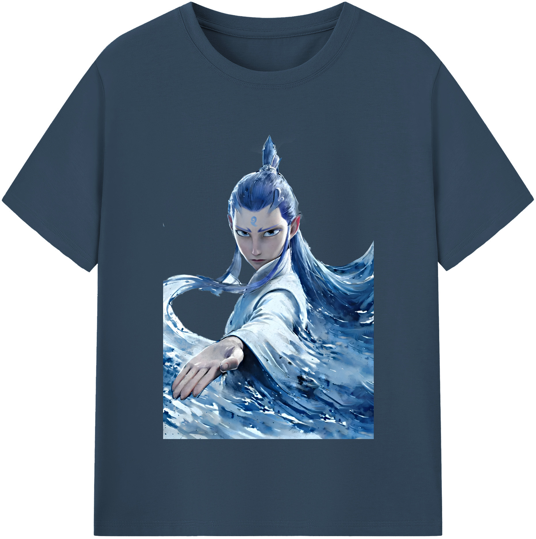 （画像用） Ne Zha 2 ナタ 魔童の大暴れ レディースカジュアルプリントTシャツ（綿100％）