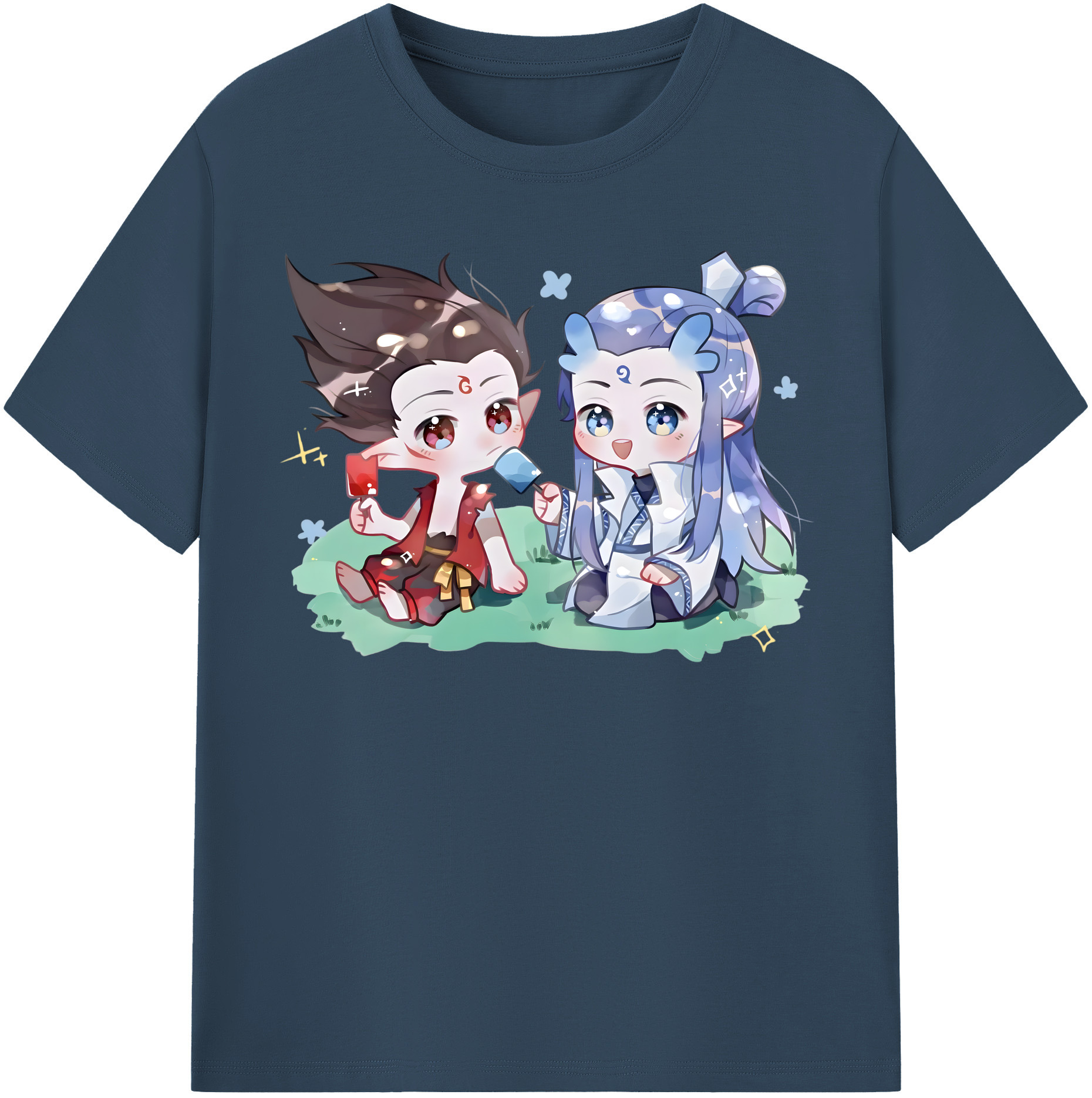 （画像用） Ne Zha 2 ナタ 魔童の大暴れ レディースカジュアルプリントTシャツ（綿100％）