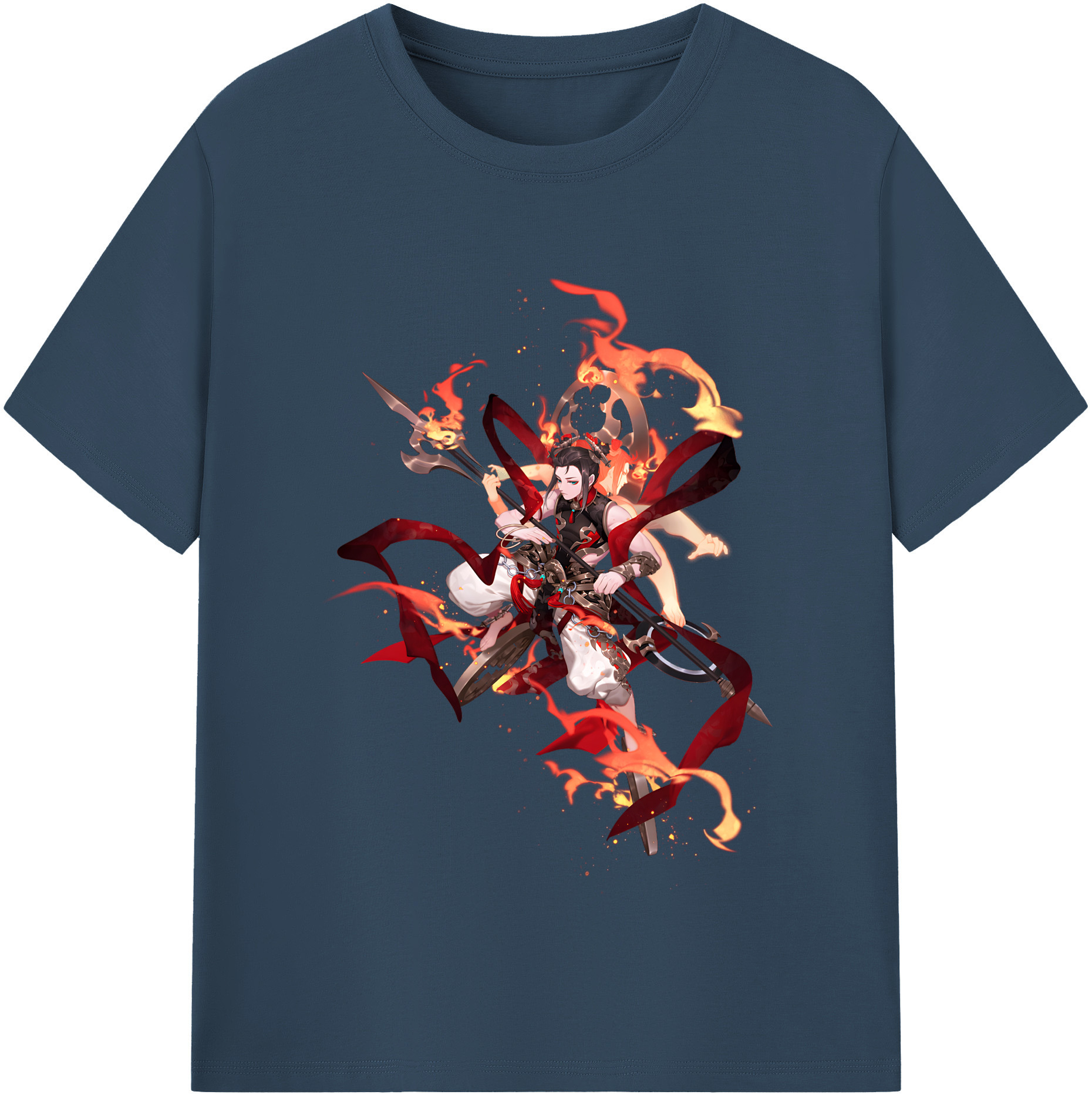 （画像用） Ne Zha 2 ナタ 魔童の大暴れ レディースカジュアルプリントTシャツ（綿100％）