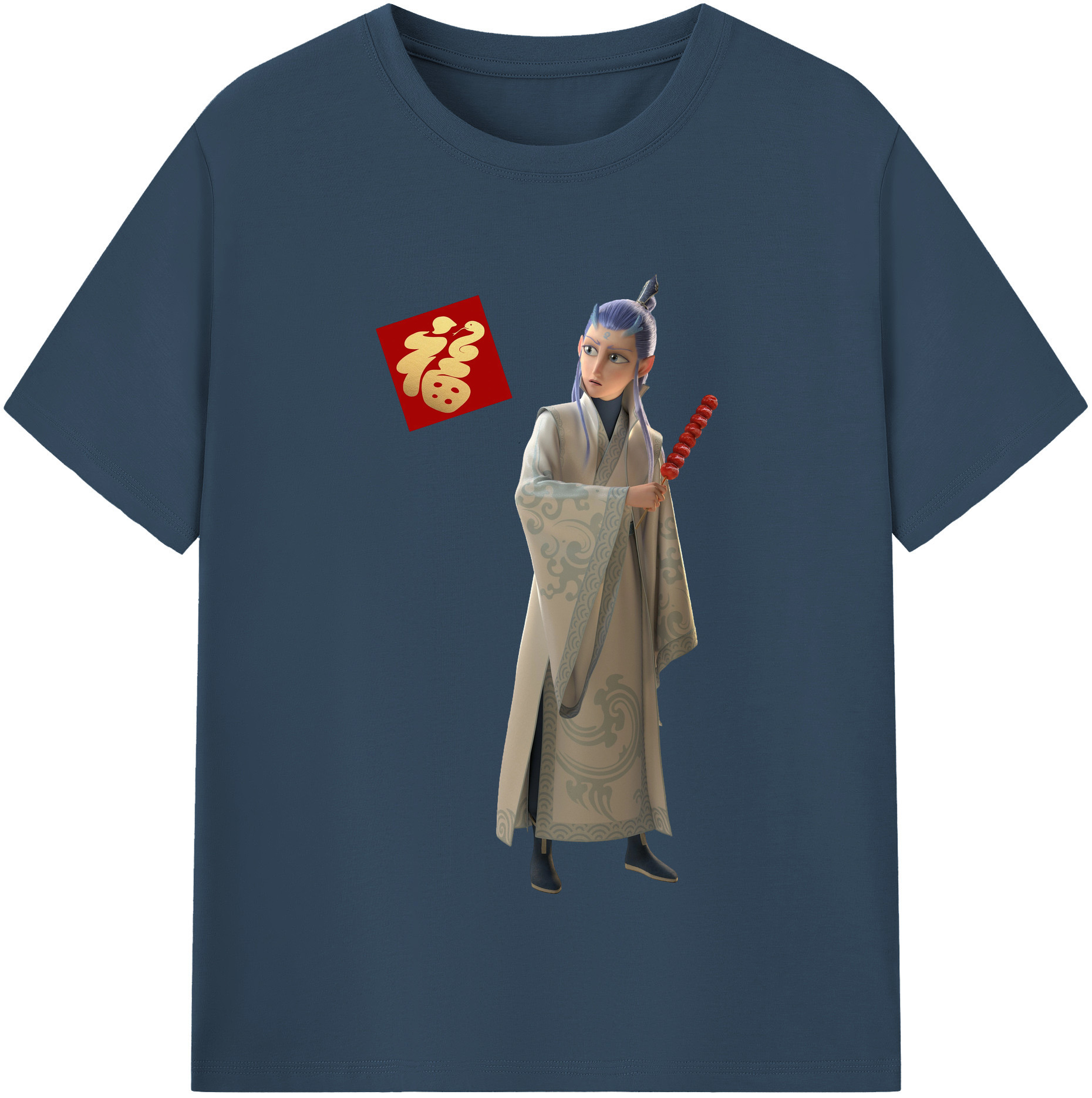 （画像用） Ne Zha 2 ナタ 魔童の大暴れ レディースカジュアルプリントTシャツ（綿100％）
