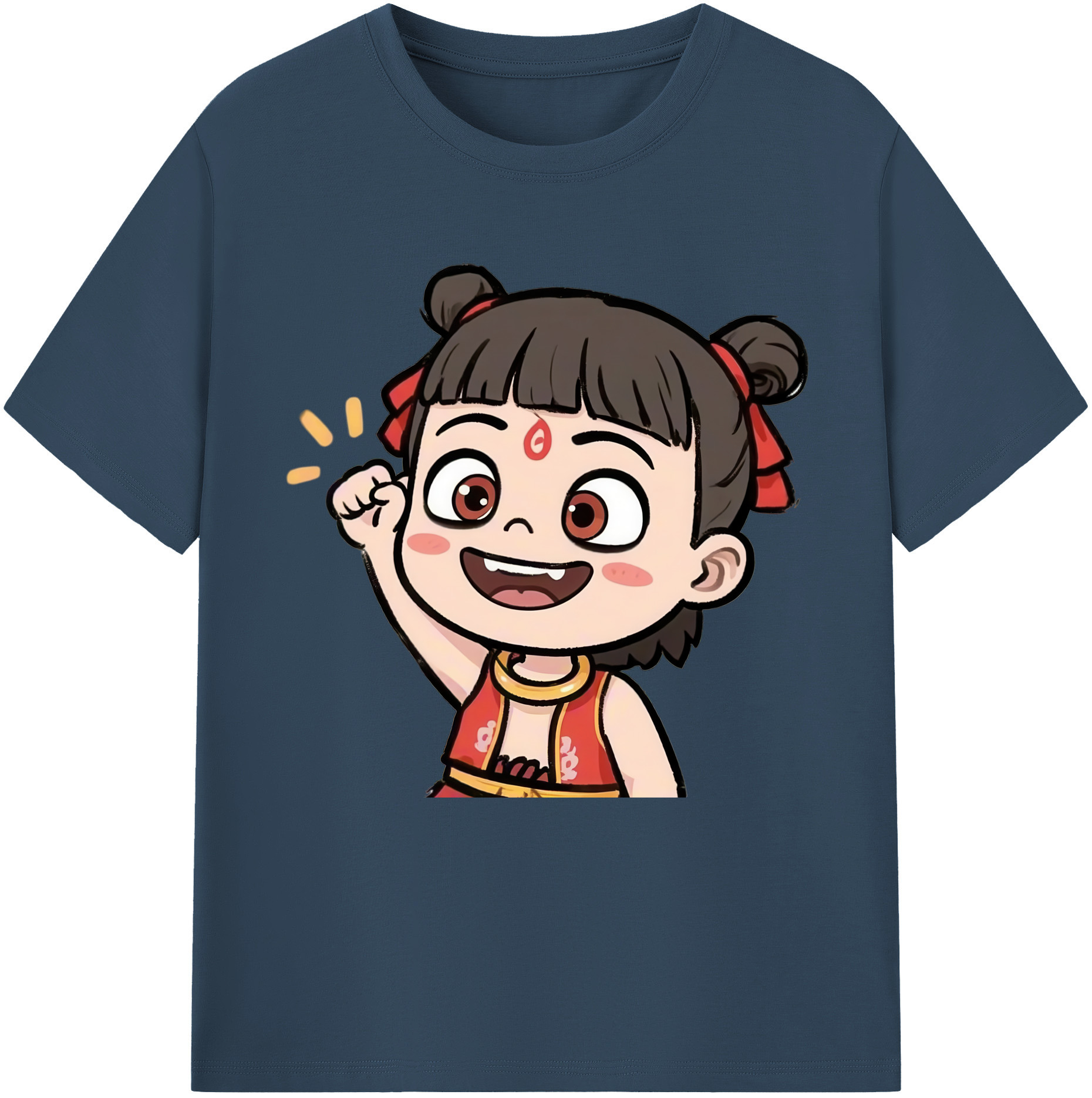 （画像用） Ne Zha 2 ナタ 魔童の大暴れ レディースカジュアルプリントTシャツ（綿100％）