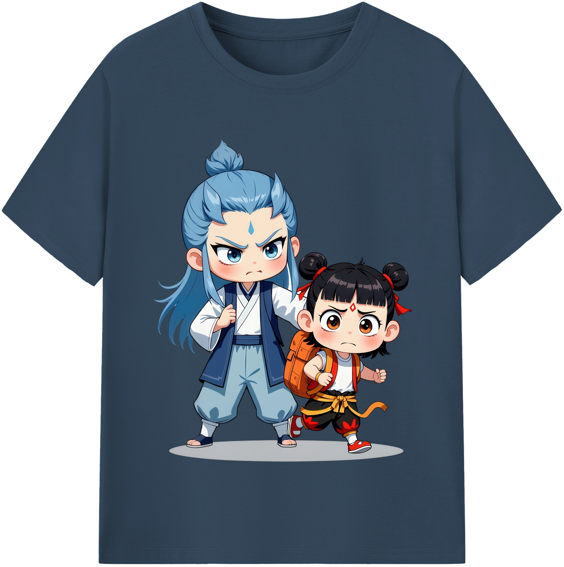 （画像用） Ne Zha 2 ナタ 魔童の大暴れ レディースカジュアルプリントTシャツ（綿100％）