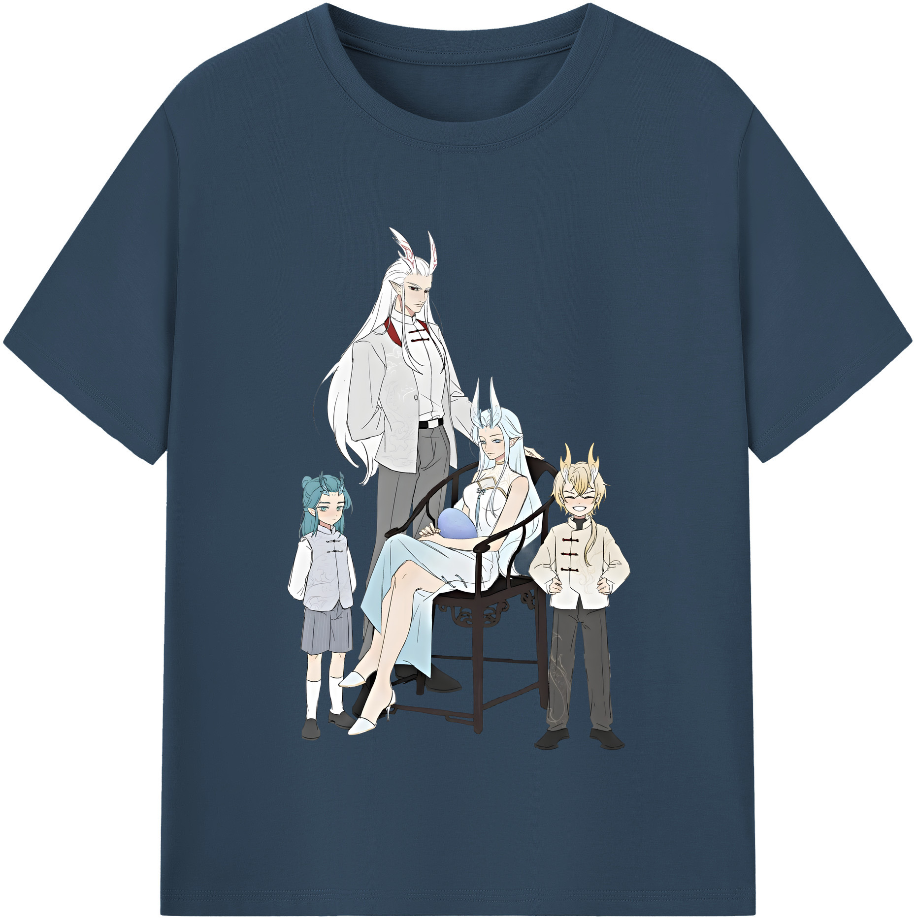 （画像用） Ne Zha 2 ナタ 魔童の大暴れ レディースカジュアルプリントTシャツ（綿100％）