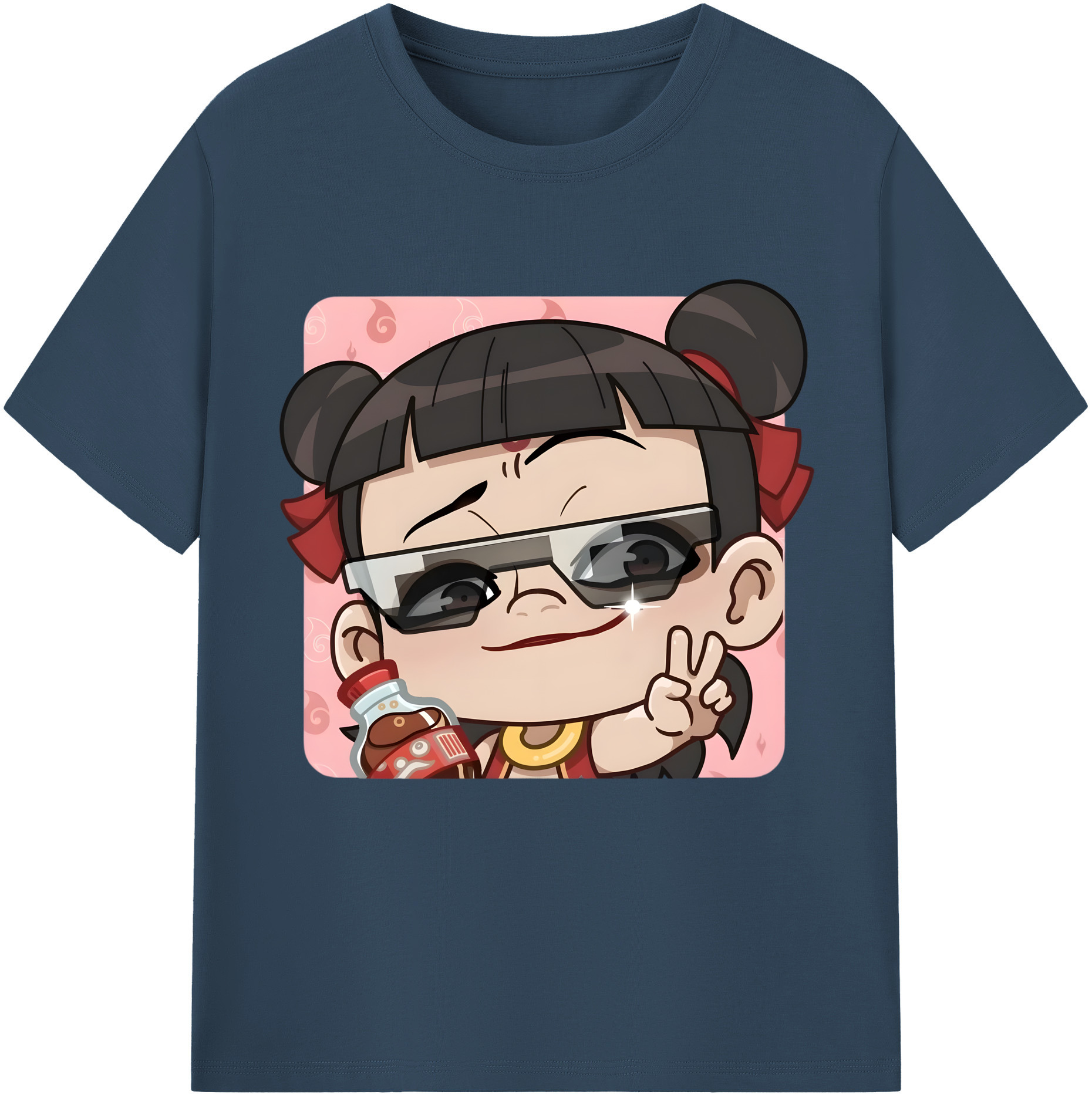 （画像用） Ne Zha 2 ナタ 魔童の大暴れ レディースカジュアルプリントTシャツ（綿100％）