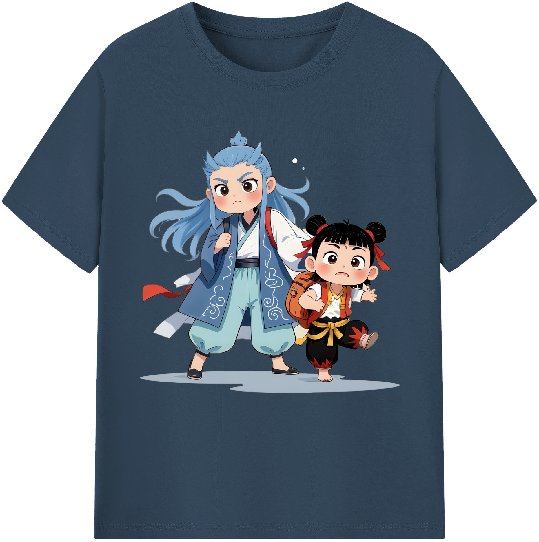 （画像用） Ne Zha 2 ナタ 魔童の大暴れ レディースカジュアルプリントTシャツ（綿100％）