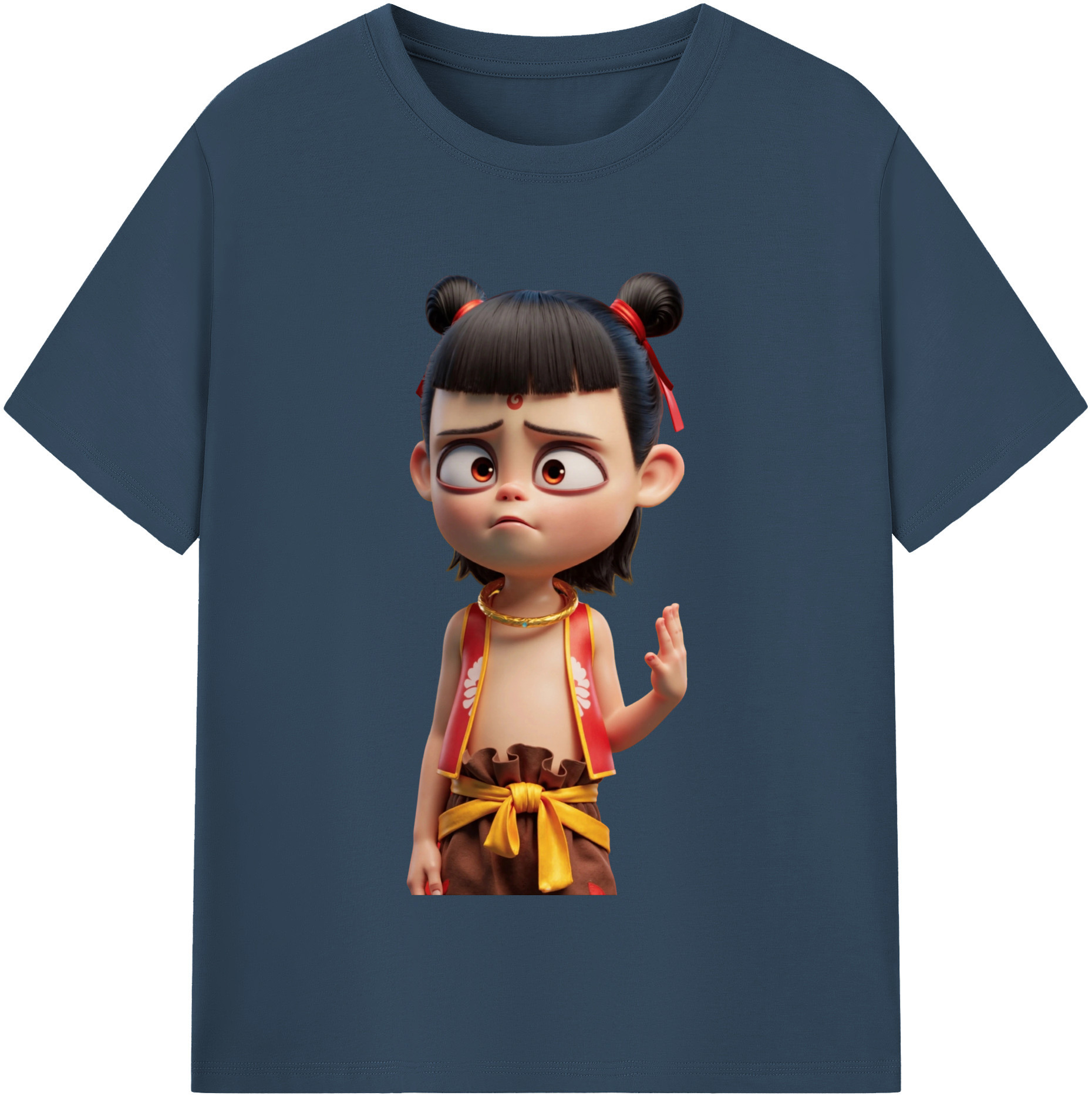（画像用） Ne Zha 2 ナタ 魔童の大暴れ レディースカジュアルプリントTシャツ（綿100％）