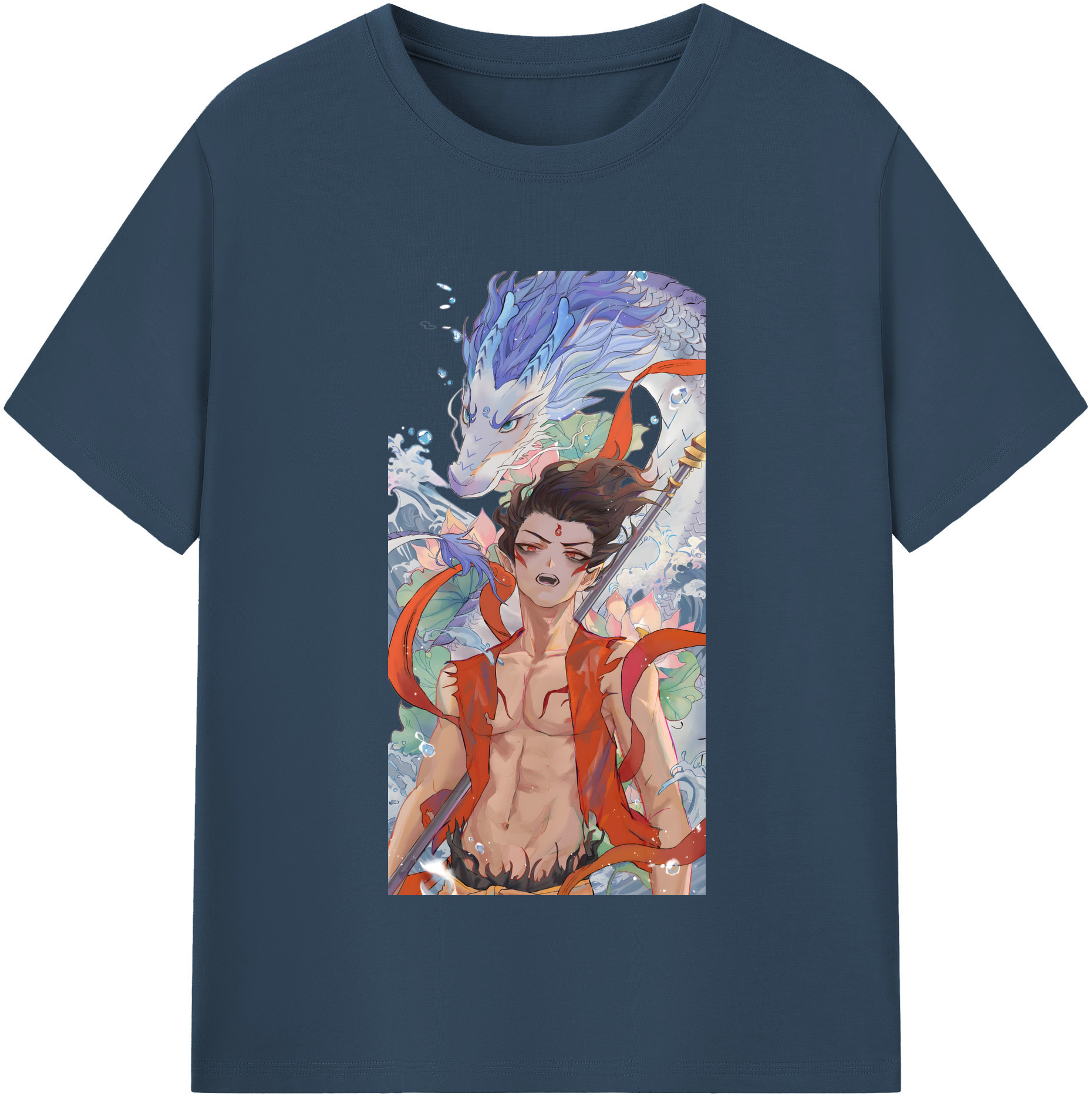 （画像用） Ne Zha 2 ナタ 魔童の大暴れ レディースカジュアルプリントTシャツ（綿100％）