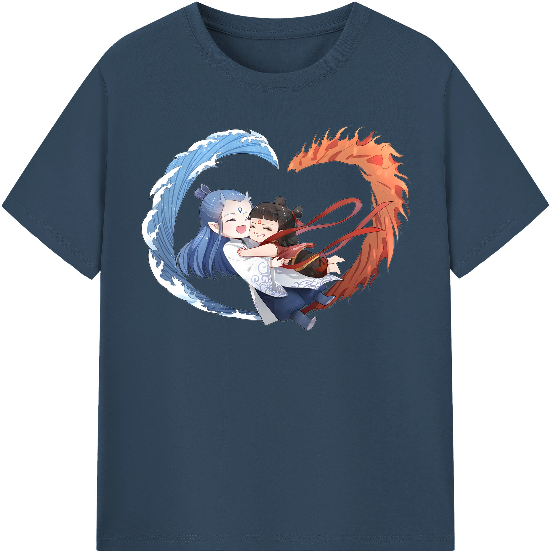 （画像用） Ne Zha 2 ナタ 魔童の大暴れ レディースカジュアルプリントTシャツ（綿100％）