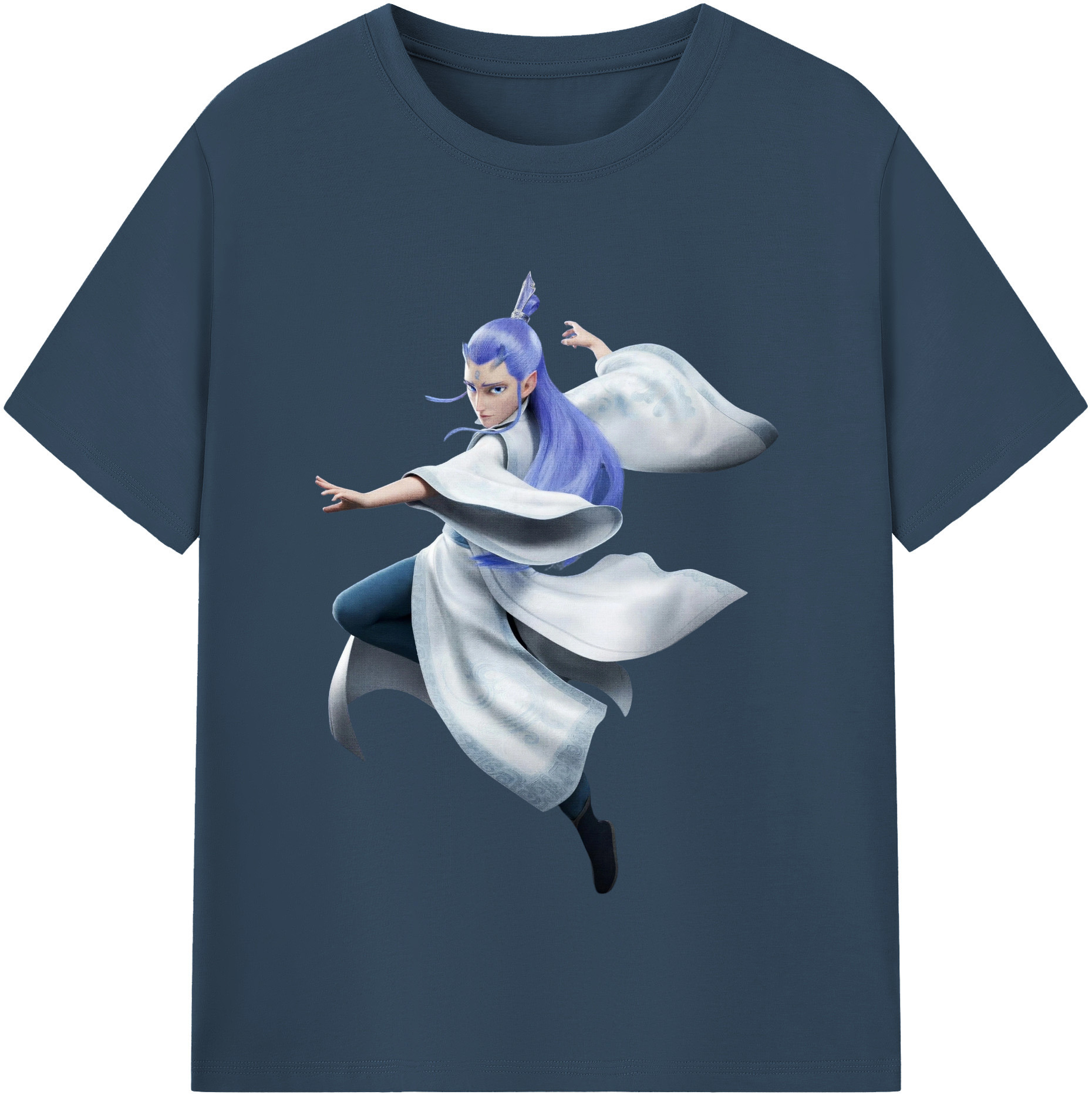 （画像用） Ne Zha 2 ナタ 魔童の大暴れ レディースカジュアルプリントTシャツ（綿100％）