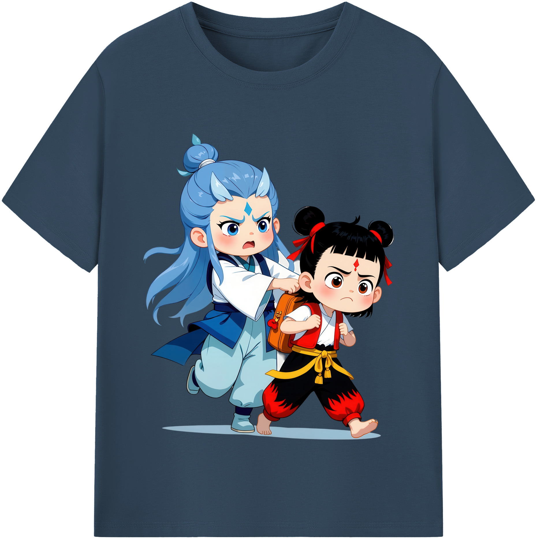 （画像用） Ne Zha 2 ナタ 魔童の大暴れ レディースカジュアルプリントTシャツ（綿100％）