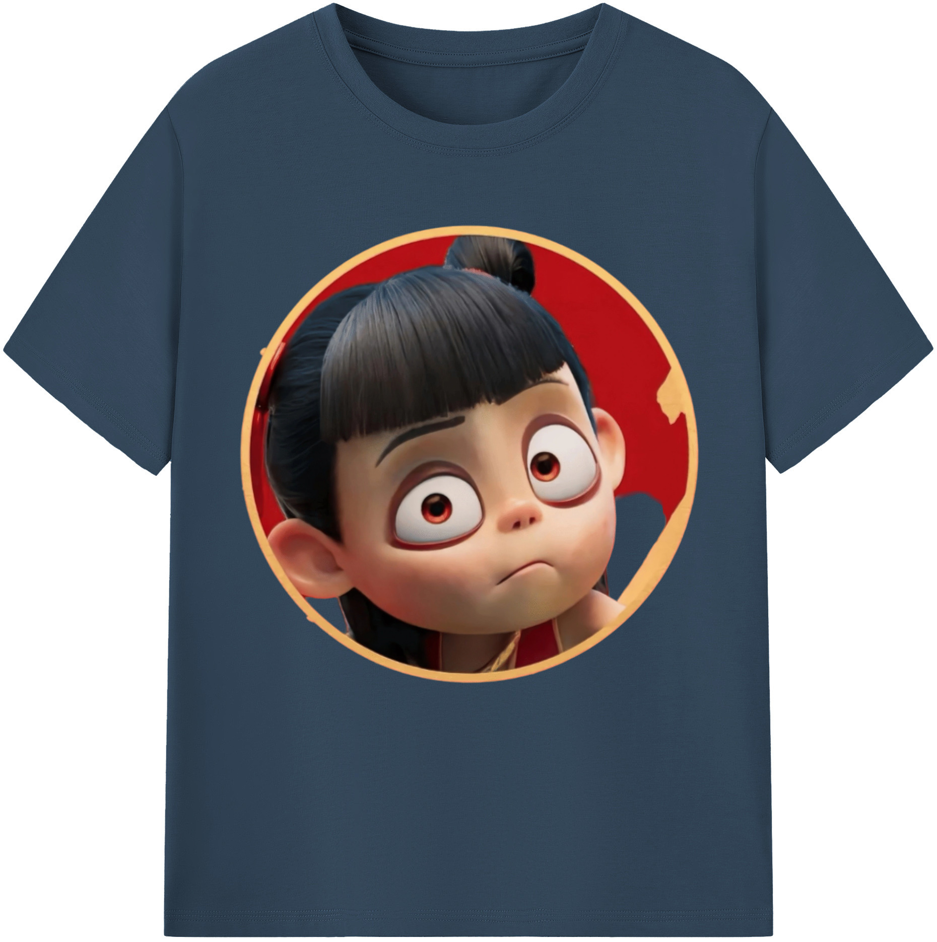（画像用） Ne Zha 2 ナタ 魔童の大暴れ レディースカジュアルプリントTシャツ（綿100％）