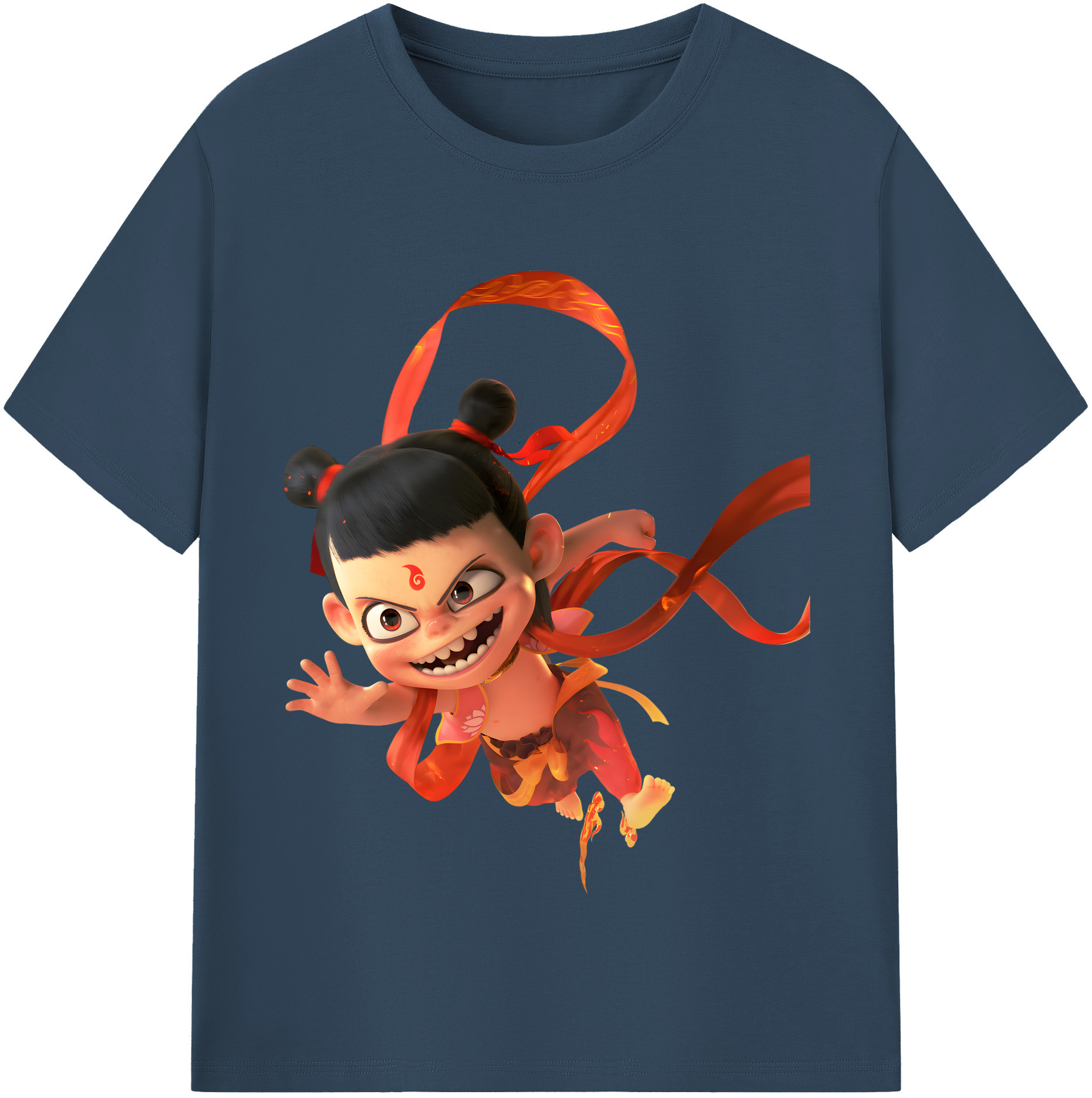 （画像用） Ne Zha 2 ナタ 魔童の大暴れ レディースカジュアルプリントTシャツ（綿100％）