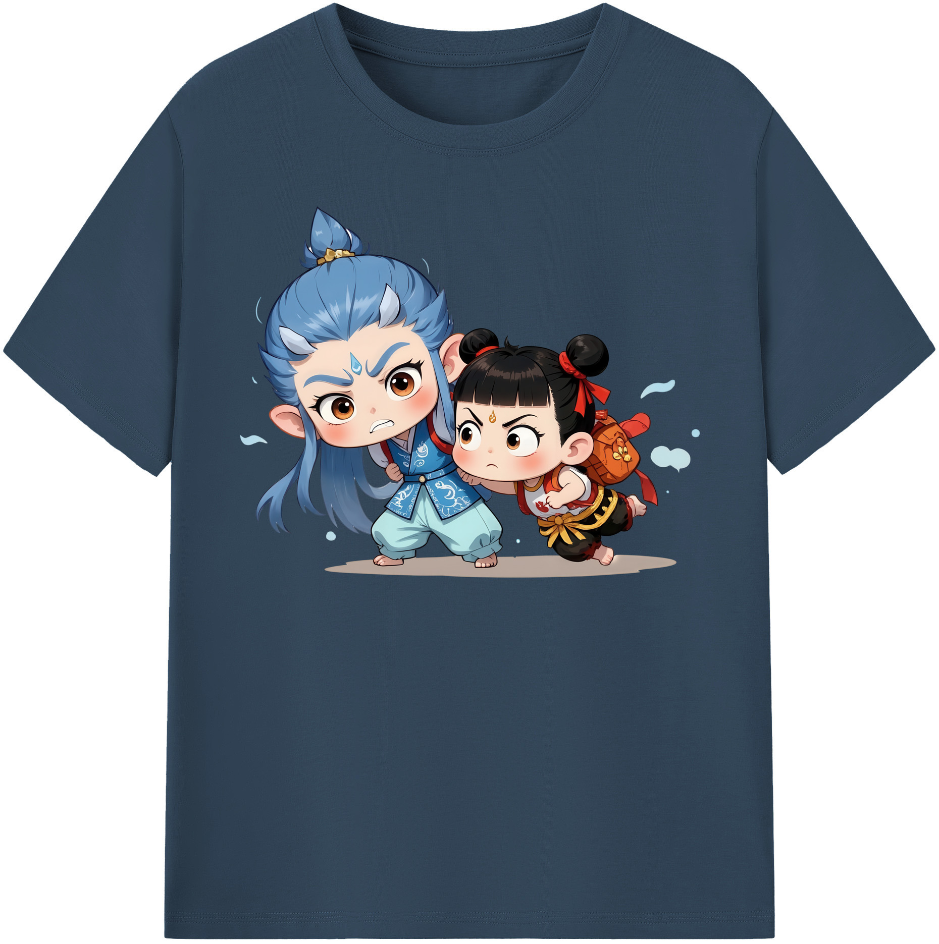 （画像用） Ne Zha 2 ナタ 魔童の大暴れ レディースカジュアルプリントTシャツ（綿100％）