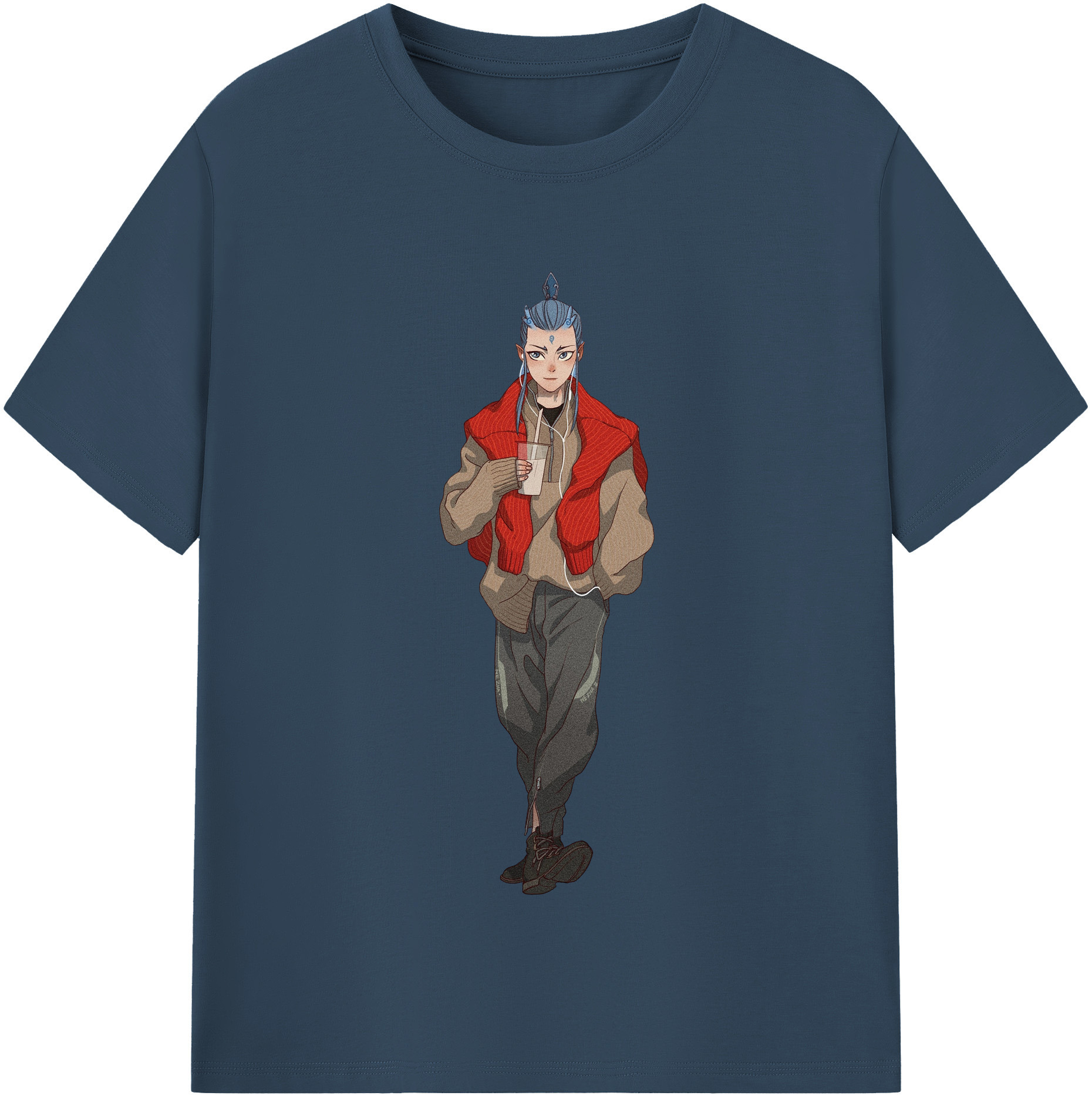 （画像用） Ne Zha 2 ナタ 魔童の大暴れ レディースカジュアルプリントTシャツ（綿100％）
