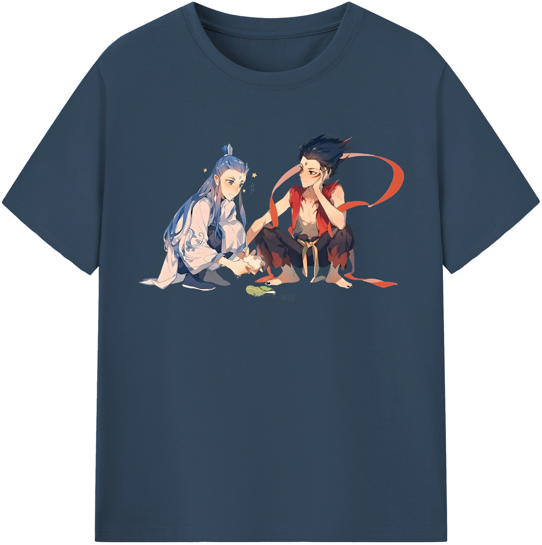 （画像用） Ne Zha 2 ナタ 魔童の大暴れ レディースカジュアルプリントTシャツ（綿100％）