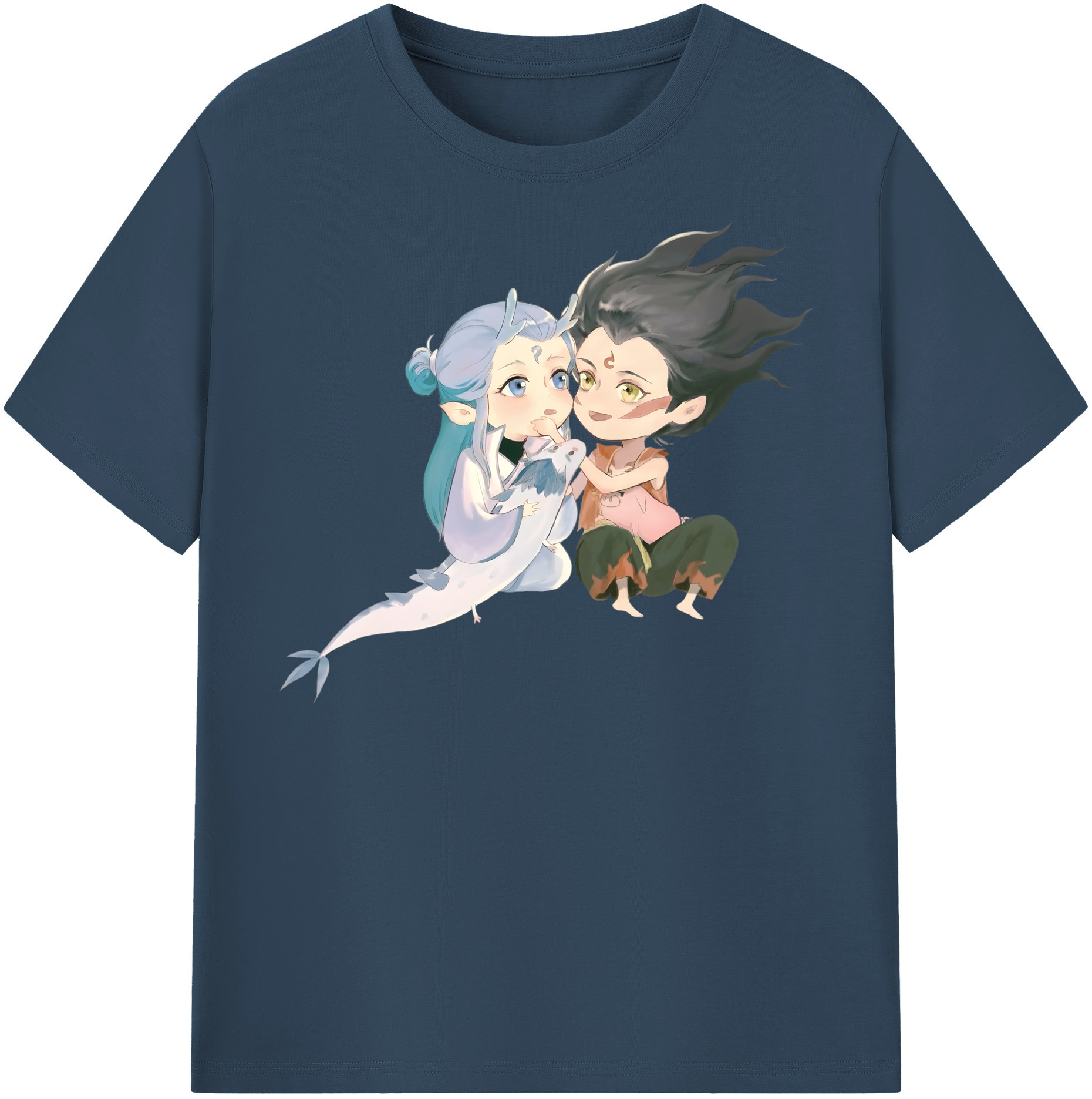 （画像用） Ne Zha 2 ナタ 魔童の大暴れ レディースカジュアルプリントTシャツ（綿100％）