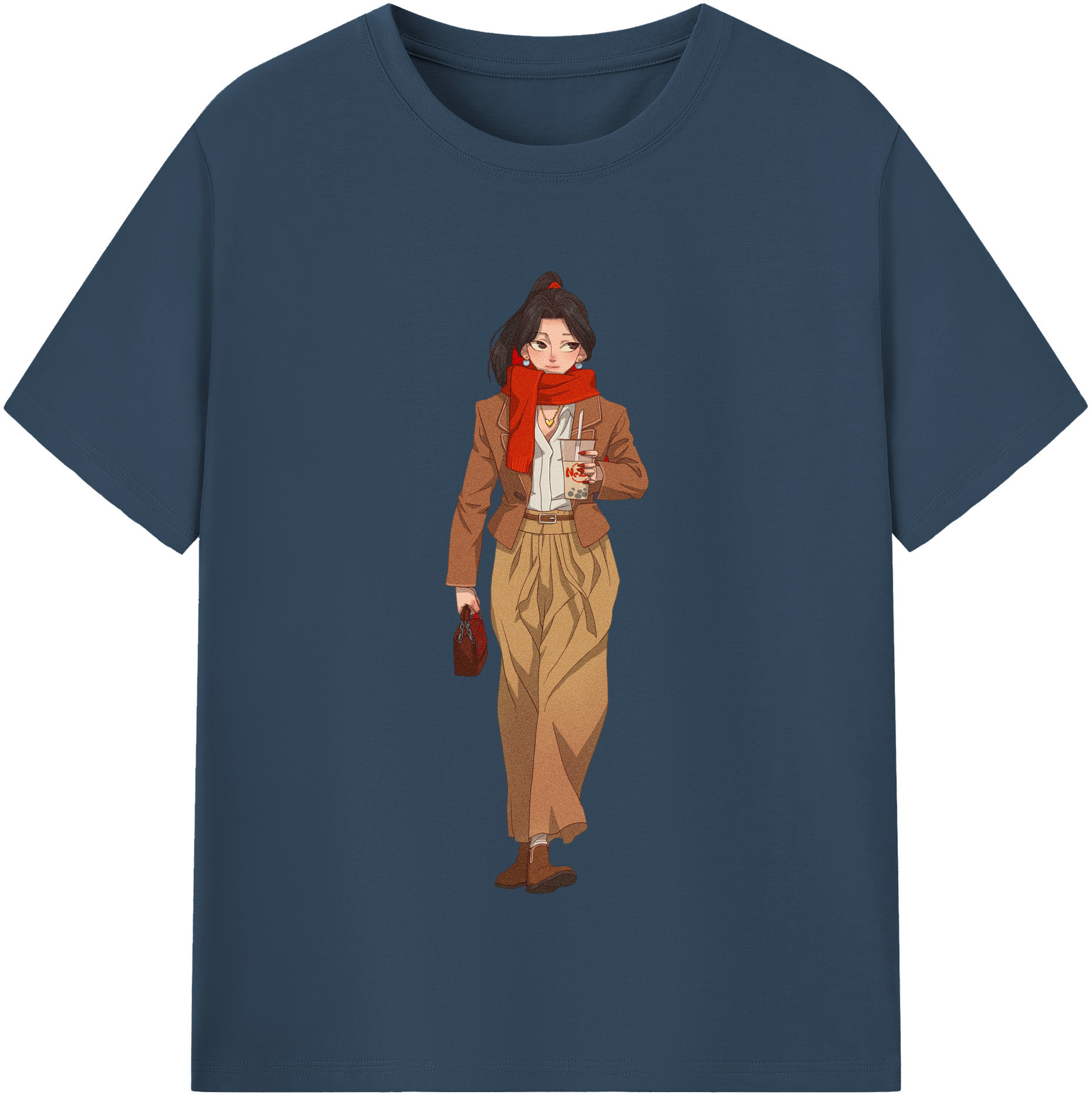 （画像用） Ne Zha 2 ナタ 魔童の大暴れ レディースカジュアルプリントTシャツ（綿100％）