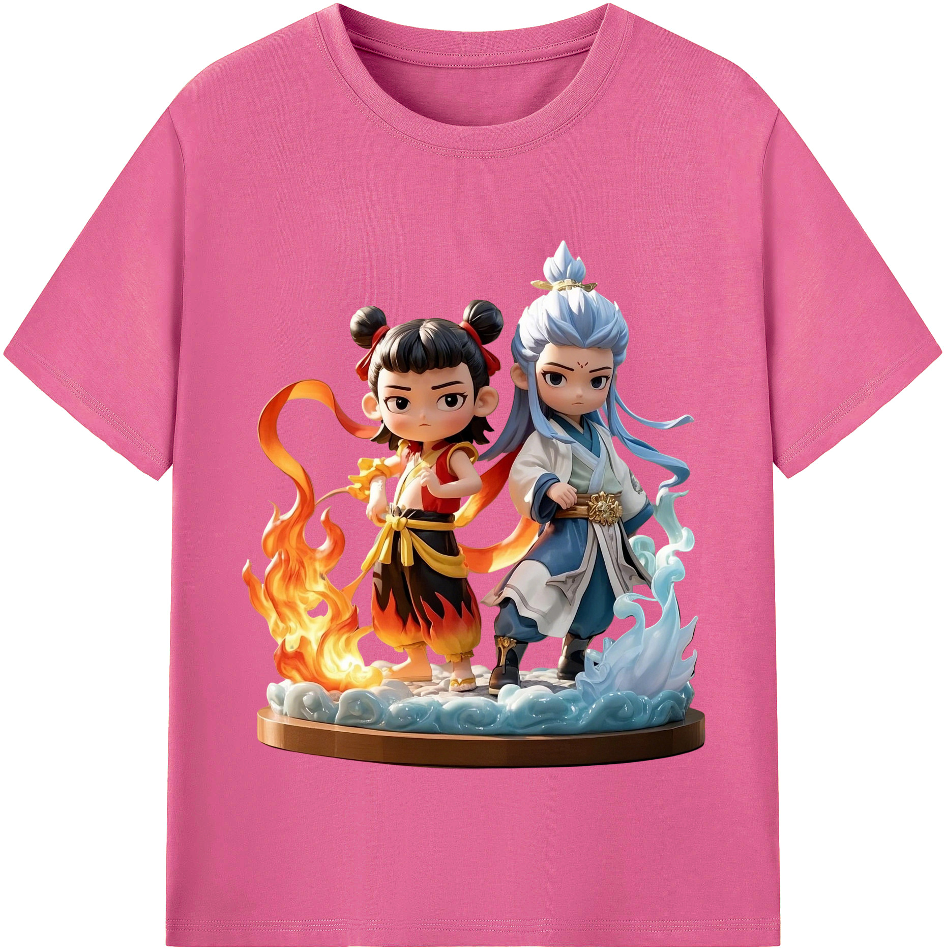 （画像用） Ne Zha 2 ナタ 魔童の大暴れ レディースカジュアルプリントTシャツ（綿100％）